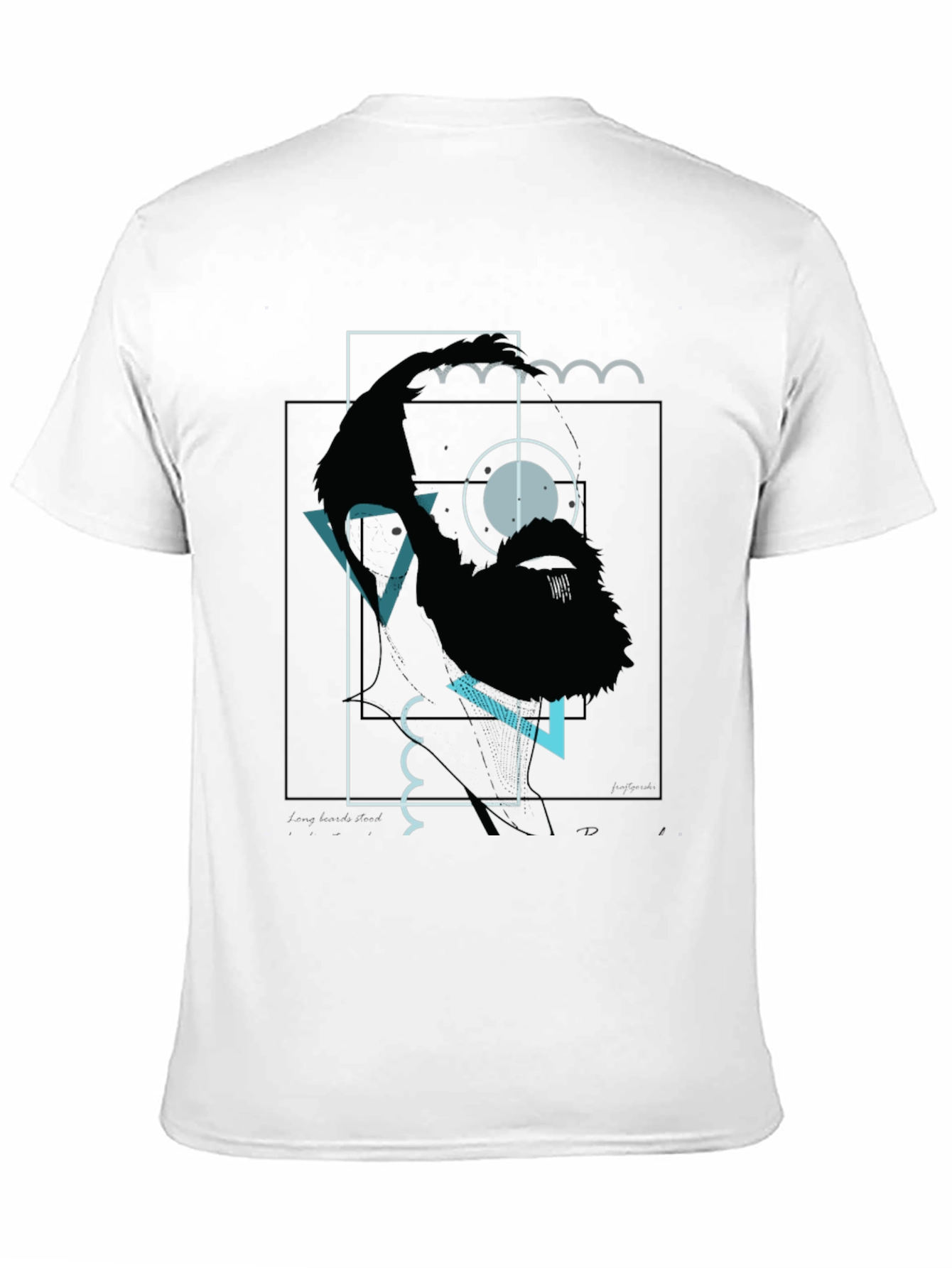 Black Abstract Bigfoot Graphic Tee - Black Cotton Blend view 11