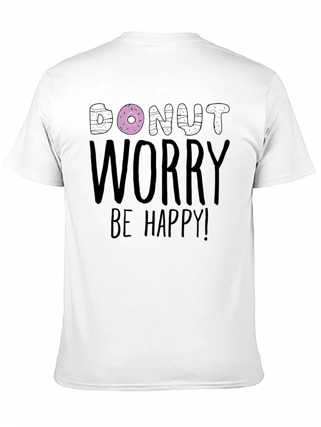 Black Donut Worry Be Happy Graphic Tee view 11