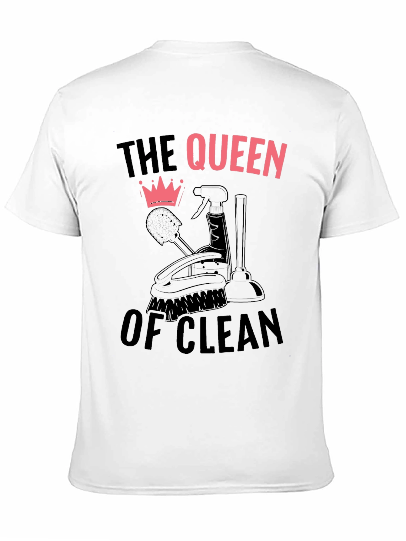 Black Queen of Clean Black Graphic T-Shirt view 11