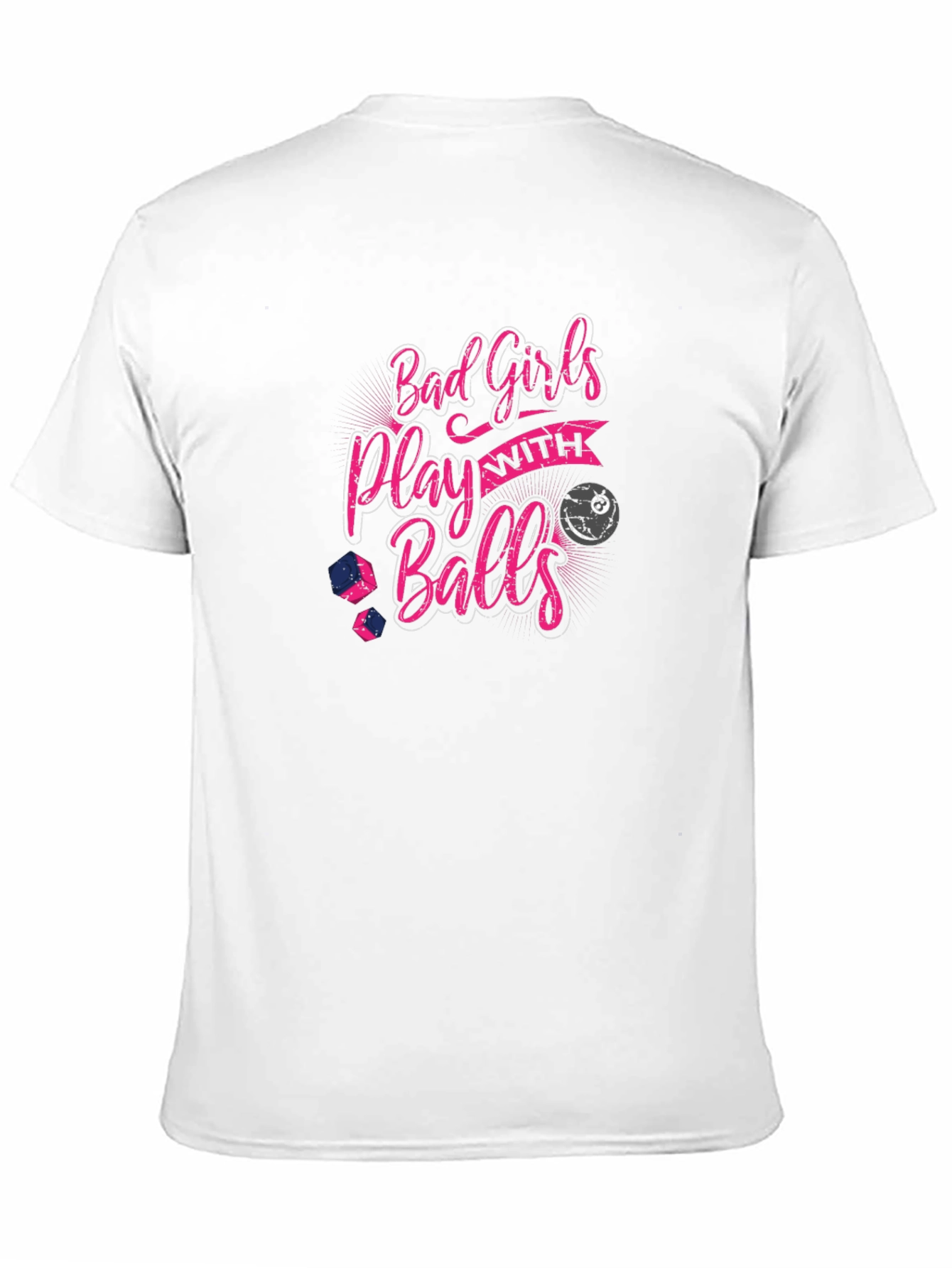 Black Bad Girls Play With Balls Graphic Tee view 11