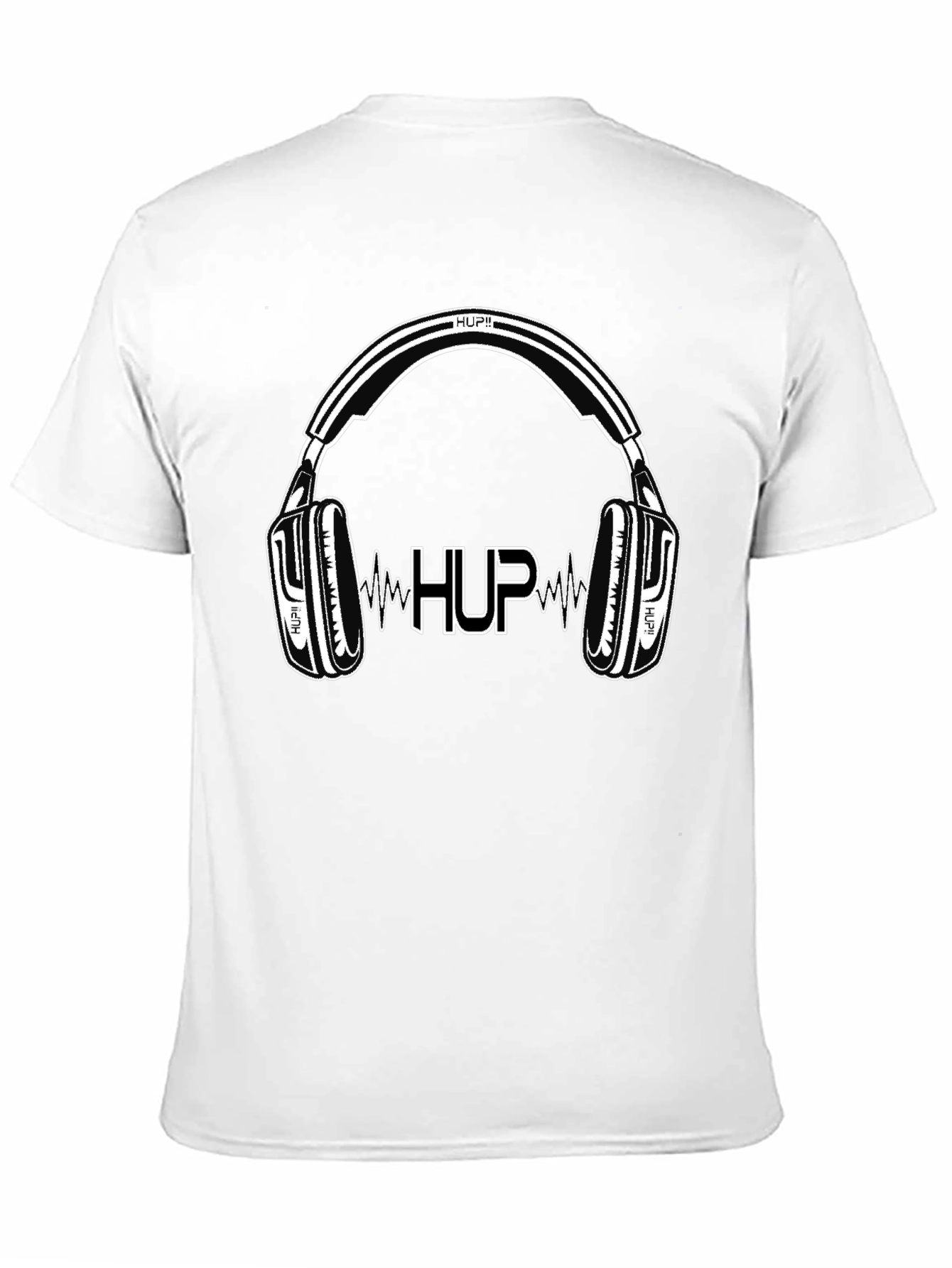 Black HUP Headphones Black Graphic T-Shirt view 11