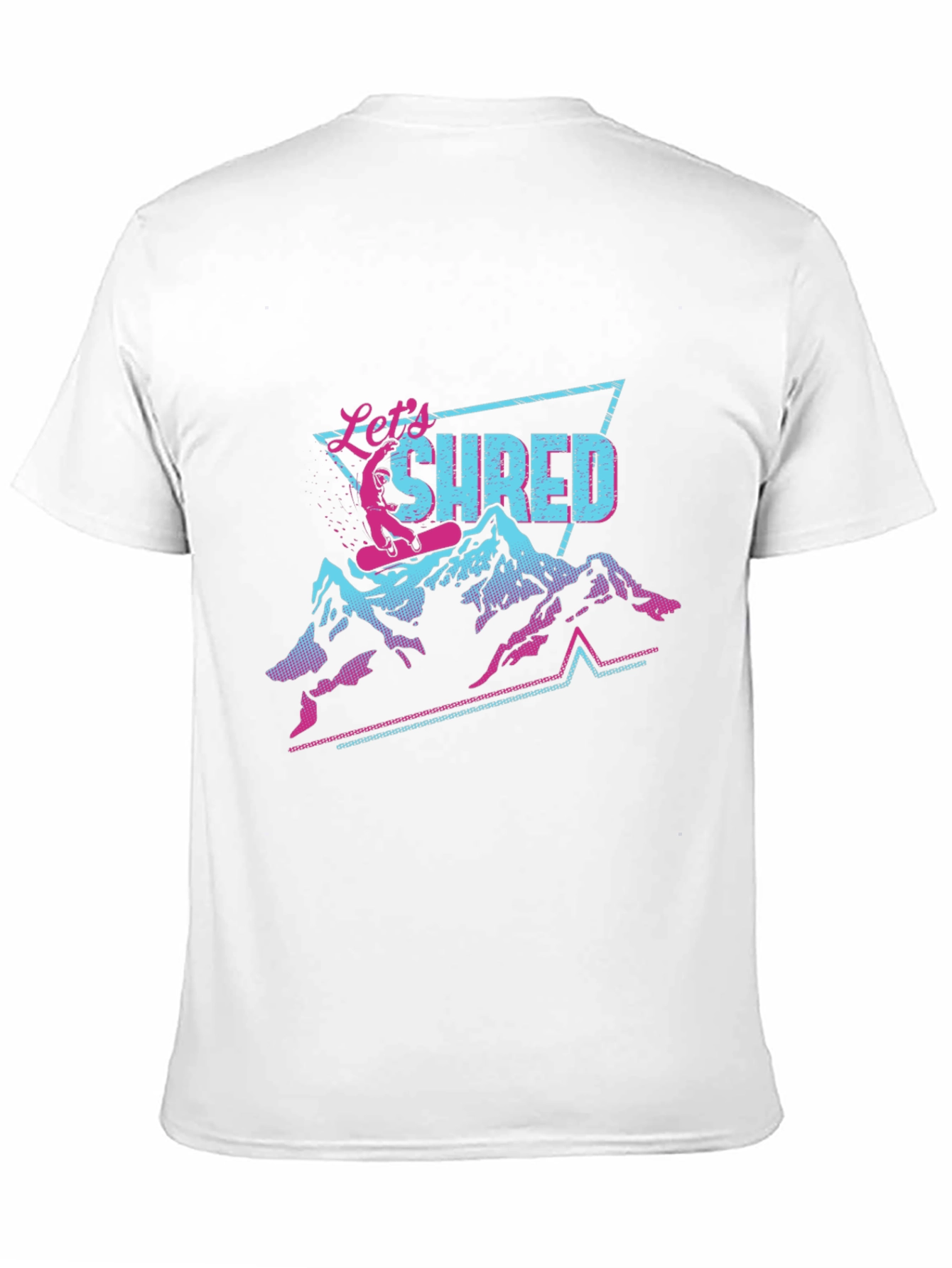 Black Let's Shred T-Shirt Retro Snowboard Design view 11