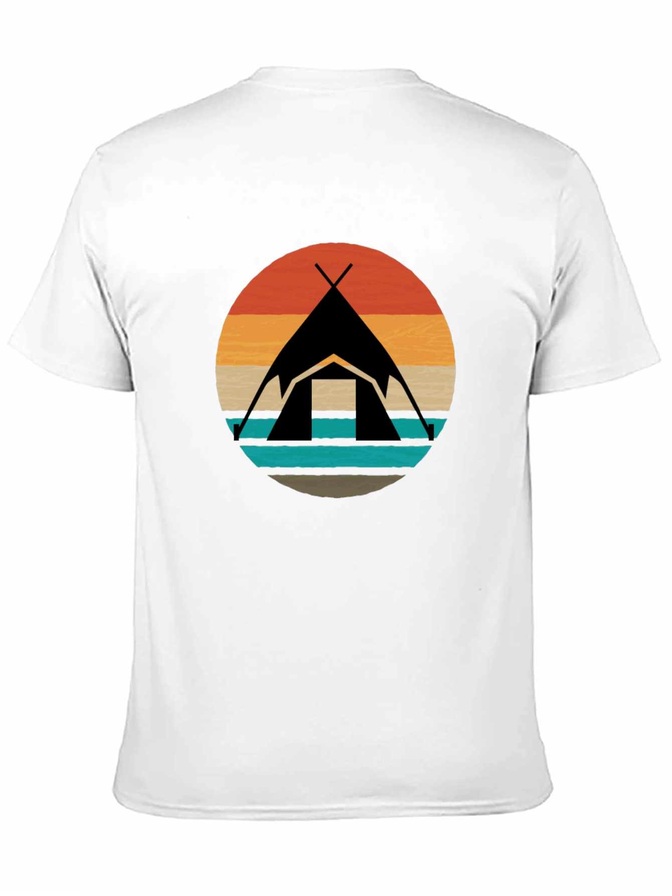 Black Retro Camping Tent Graphic Tee - Black view 11