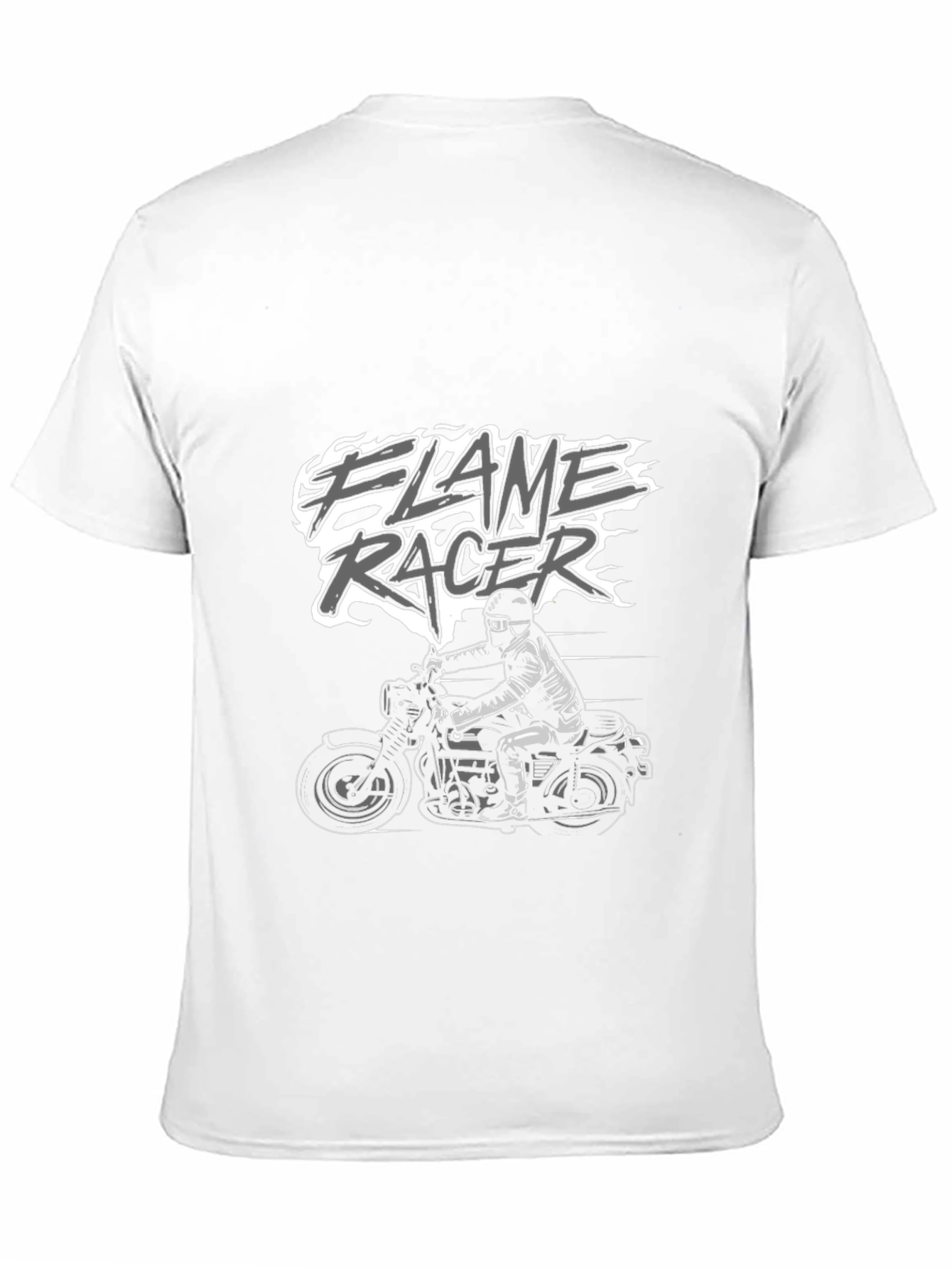 Black Flame Racer Graphic Tee - Black Motorcycle Shirt view 11