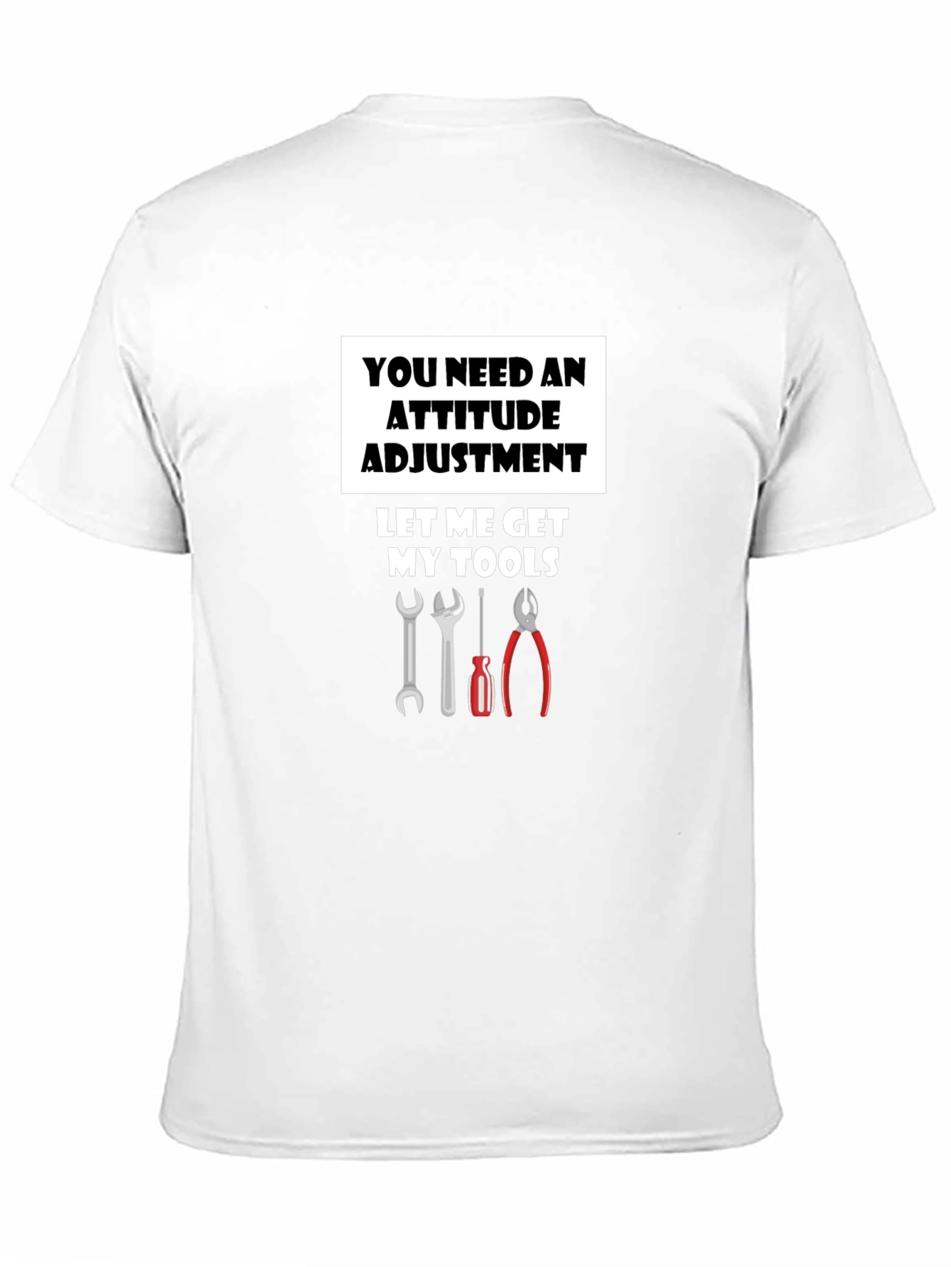 Black Attitude Adjustment Funny Mechanic T-Shirt view 11