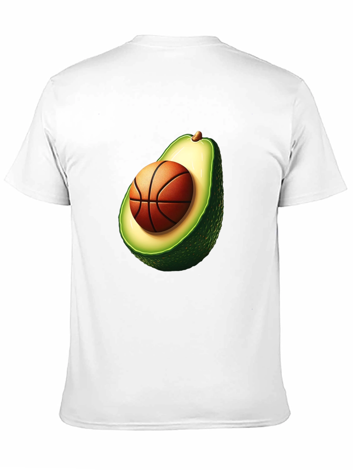 Black Avocado Basketball Graphic Tee - Unique Men's T-Shirt view 11