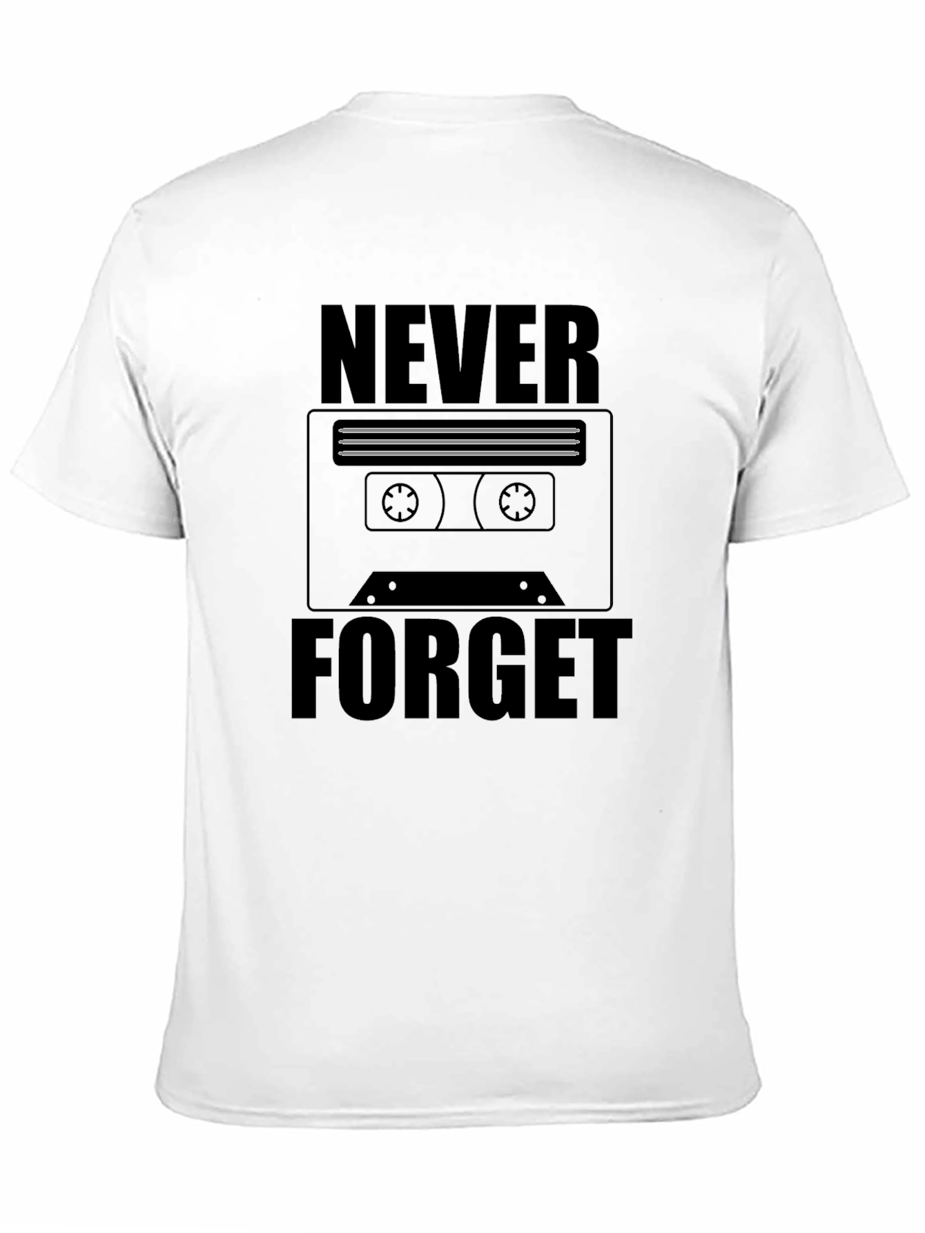 Black Retro Cassette Tape T-Shirt - Never Forget view 11
