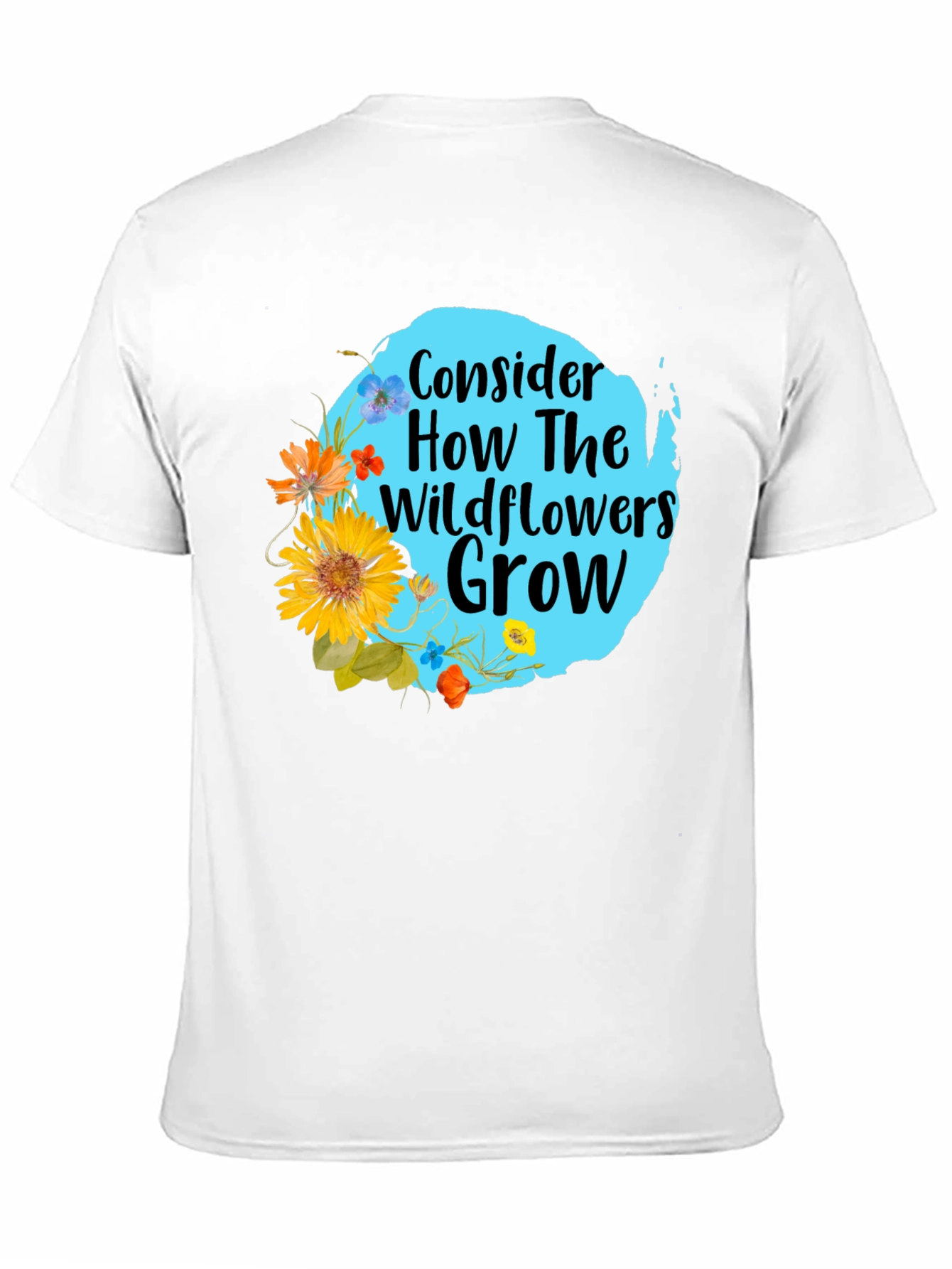 Black Wildflower Graphic Tee - Consider How They Grow view 11