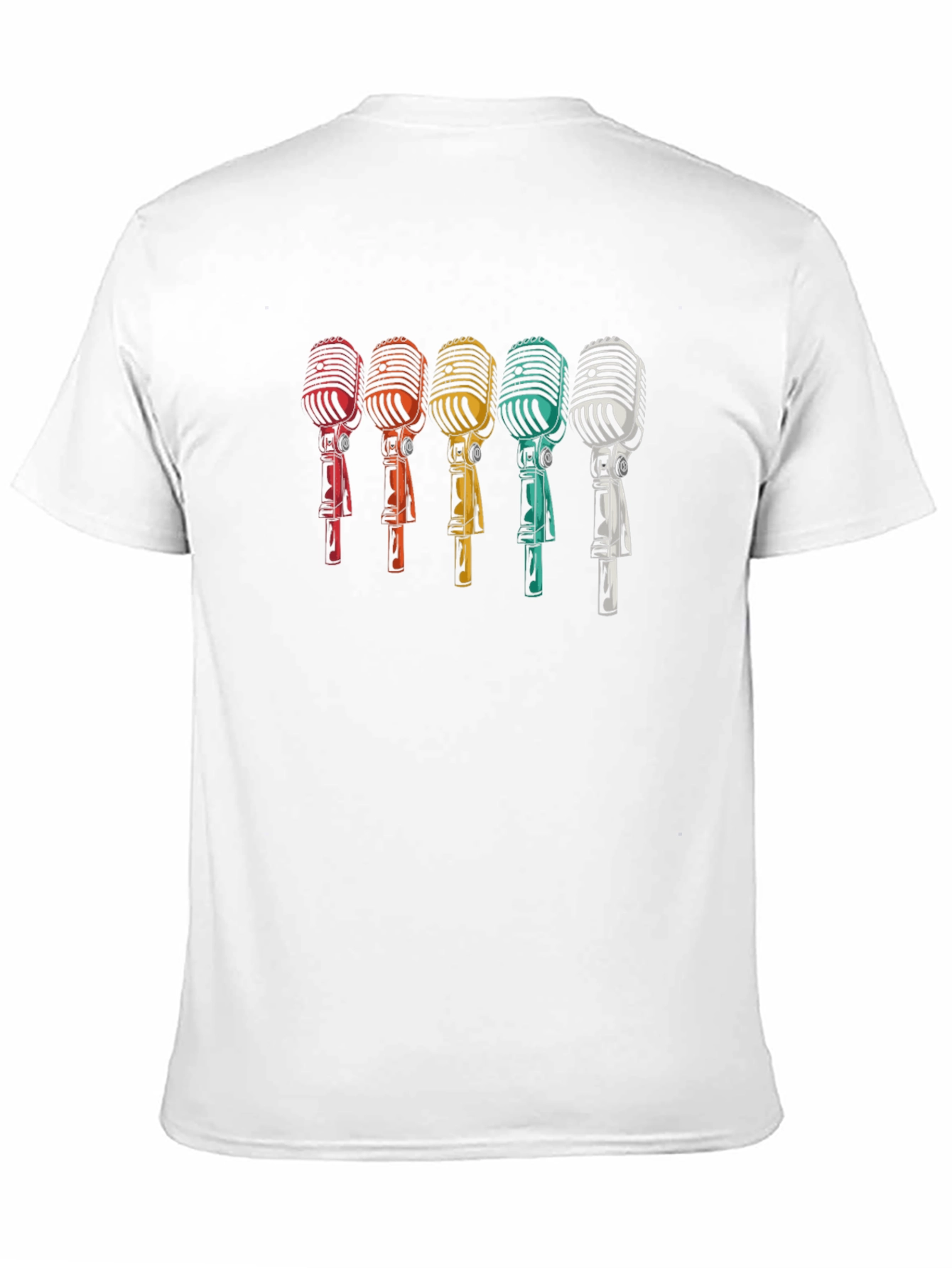 Black Retro Microphone Graphic T-Shirt - Vintage Style view 11