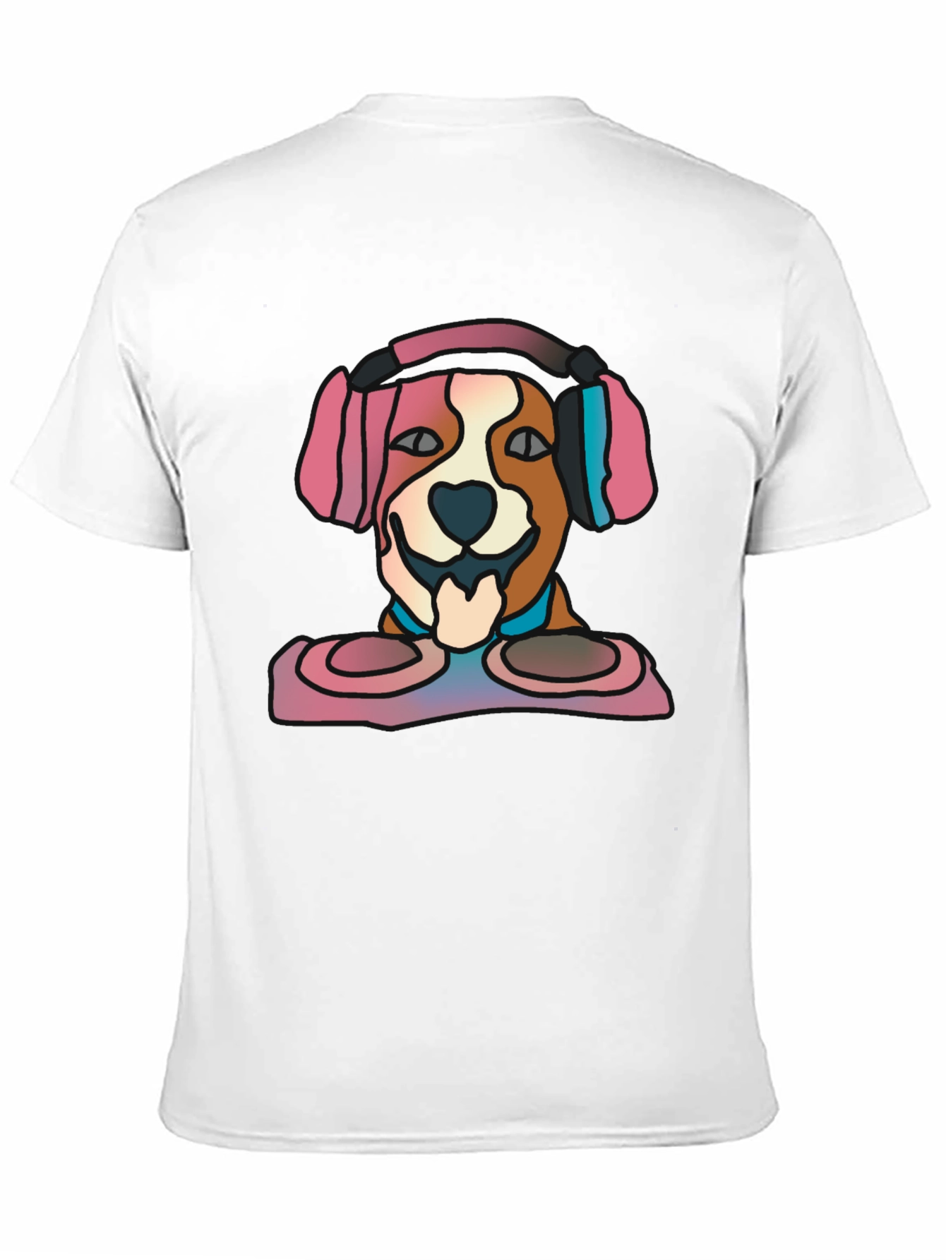 Black DJ Dog Graphic Tee - Stylish Music Lover's T-Shirt view 11
