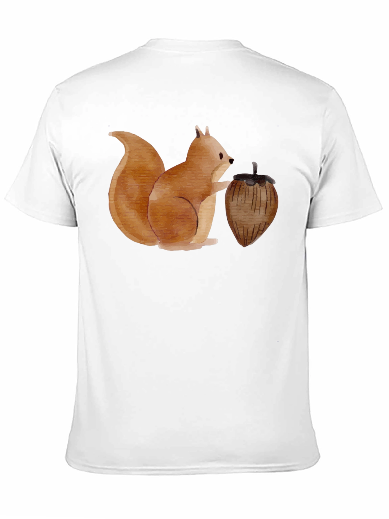 Black Squirrel & Nut Graphic Tee - Black Cotton Casual Comfort view 11