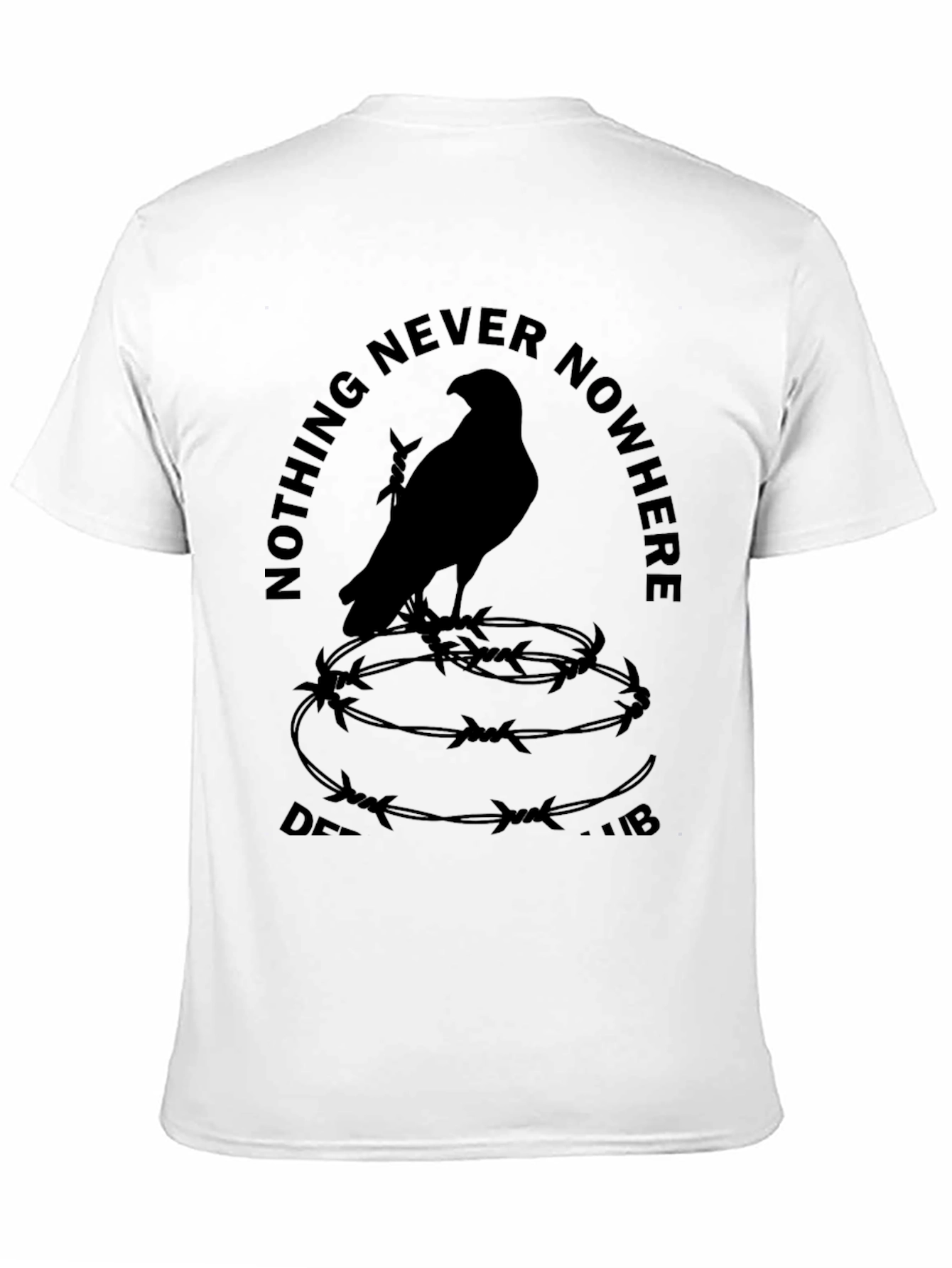 Black Nothing Never Nowhere Black Graphic T-Shirt view 11