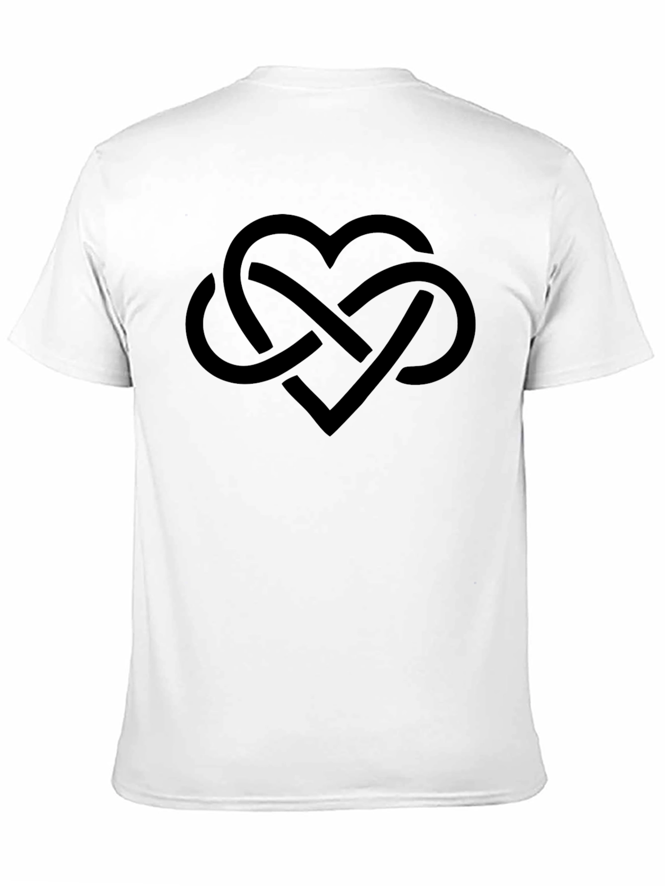 Black Heart Infinity Knot Graphic Tee - Unisex Soft Cotton T-Shirt view 11