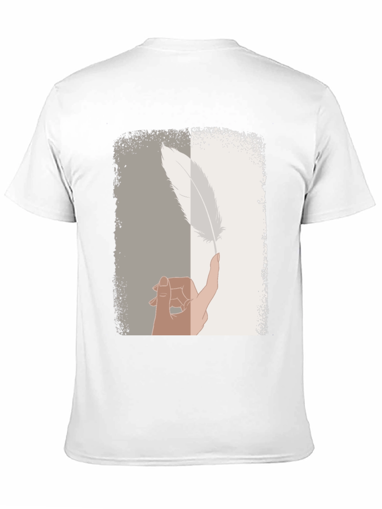 Black Feather Balance Graphic Tee - Casual Cotton Shirt view 11