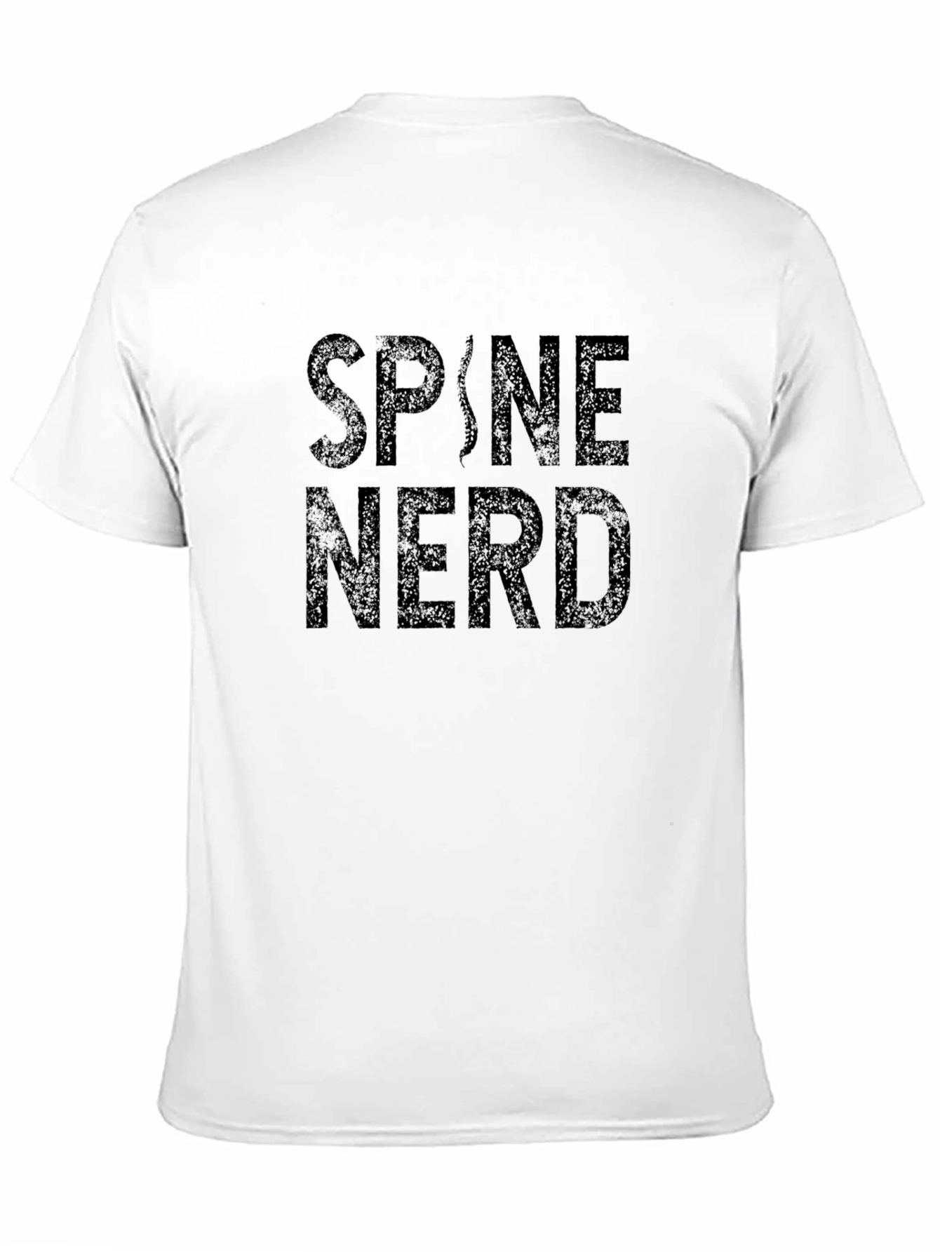 Black Spine Nerd T-Shirt - Black Novelty Tee view 11