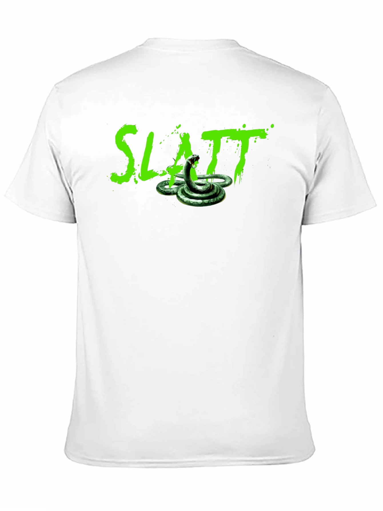 Black Slatt Snake Graphic Tee - Black Cotton T-Shirt view 11