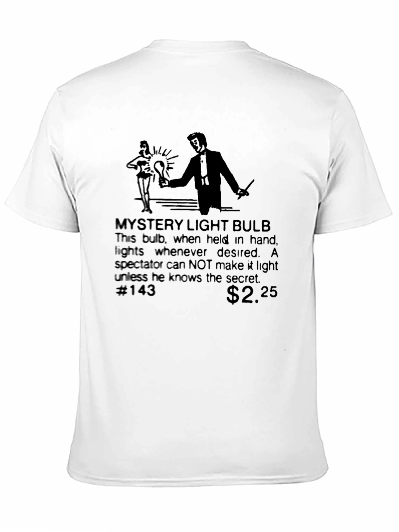 Black Mystery Light Bulb T-Shirt - Magic Trick Tee view 11