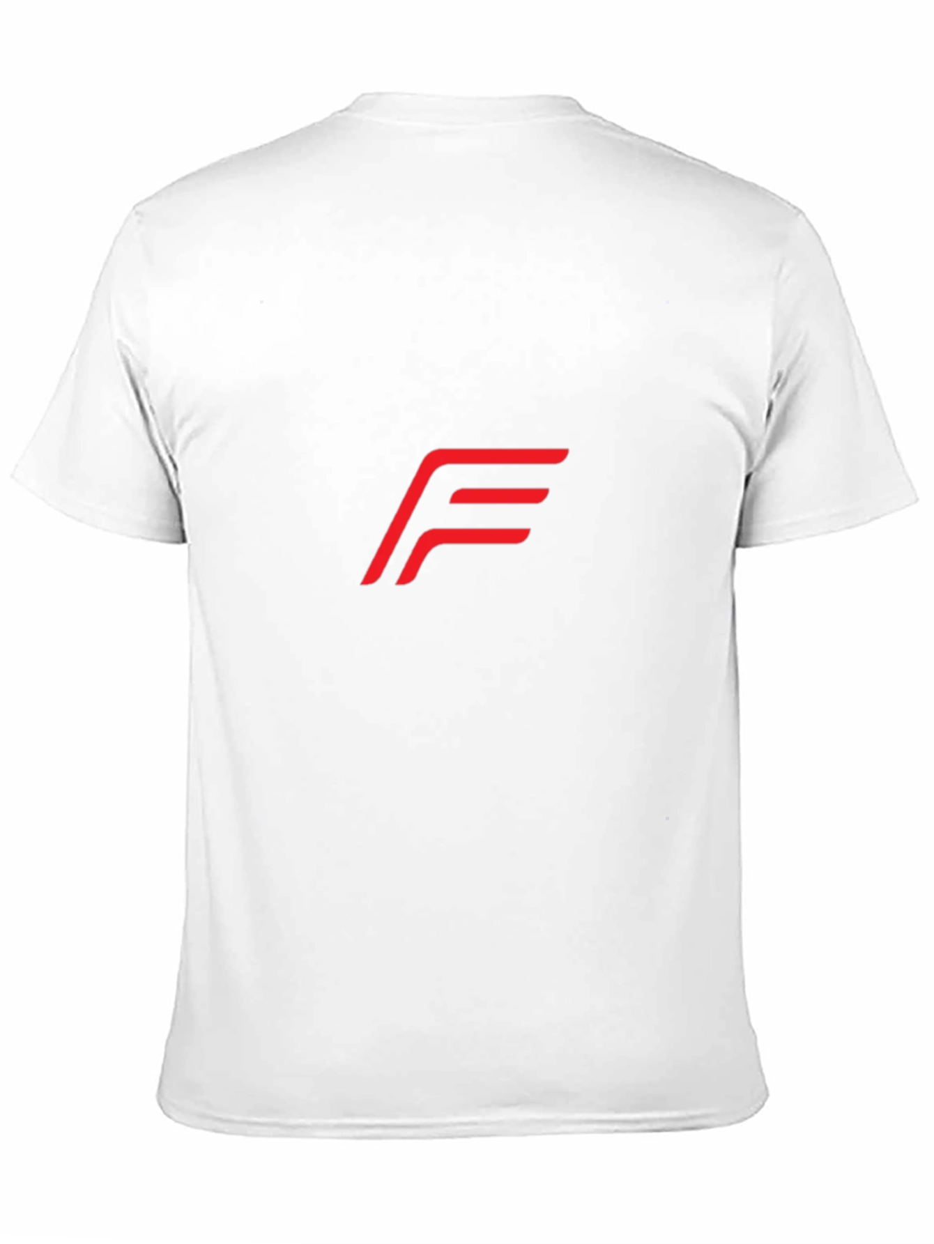 Black Modern Red "F" Logo Black T-Shirt view 11