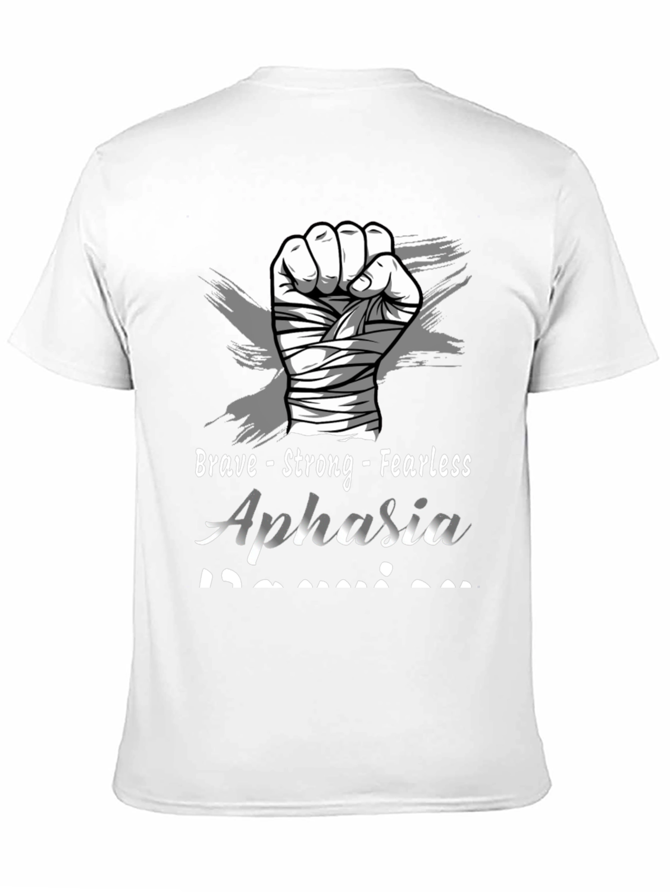 Black Brave Aphasia Awareness T-Shirt view 11