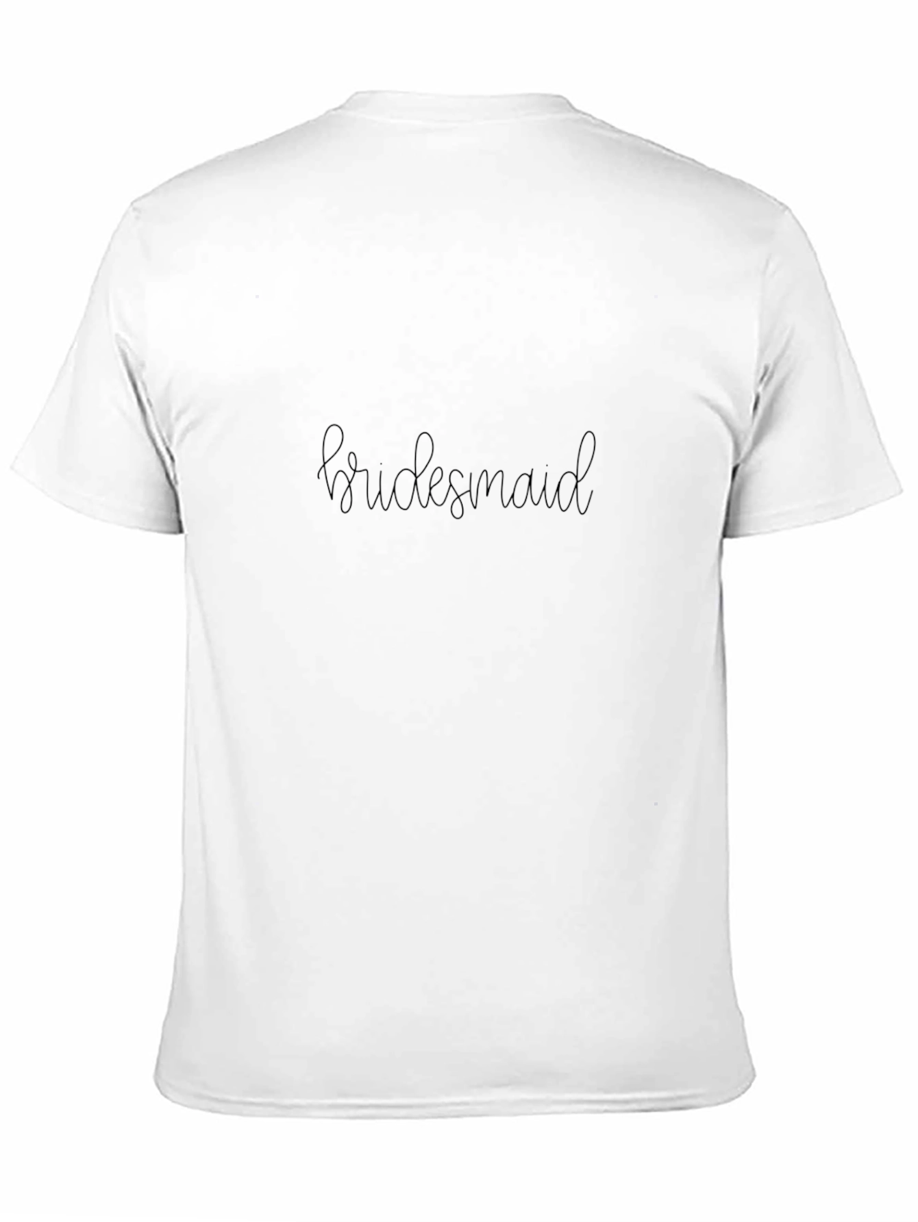 Black Bridesmaid Crew Neck Black T-Shirt view 11