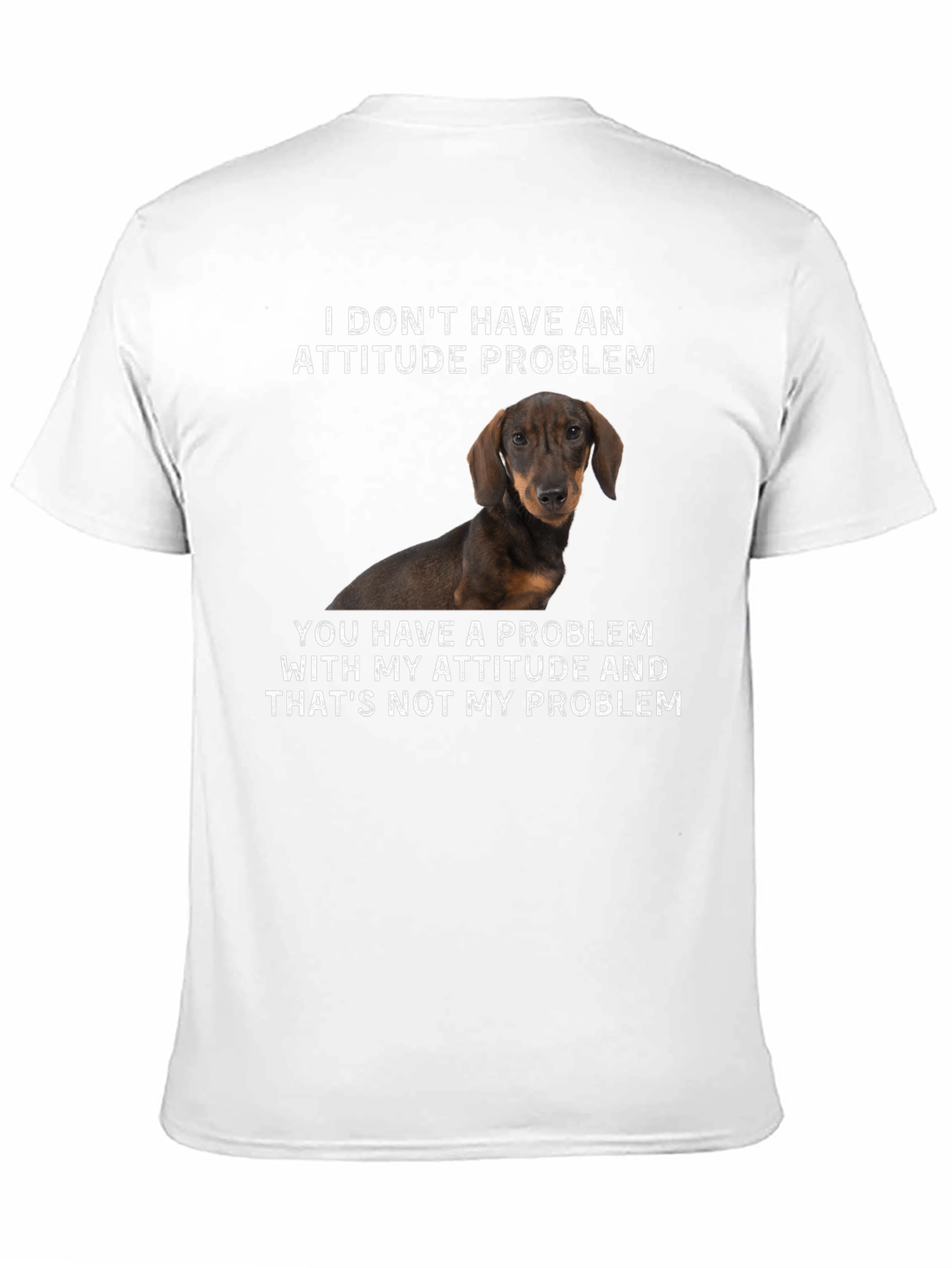 Black Funny Dachshund Attitude T-Shirt view 11