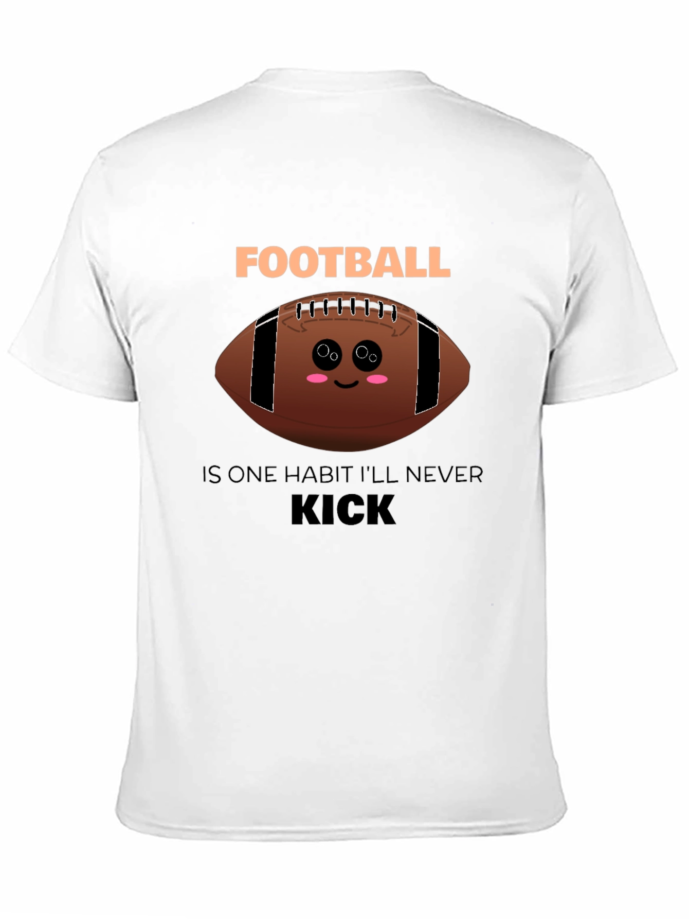 Black Funny Football Habit T-Shirt view 11