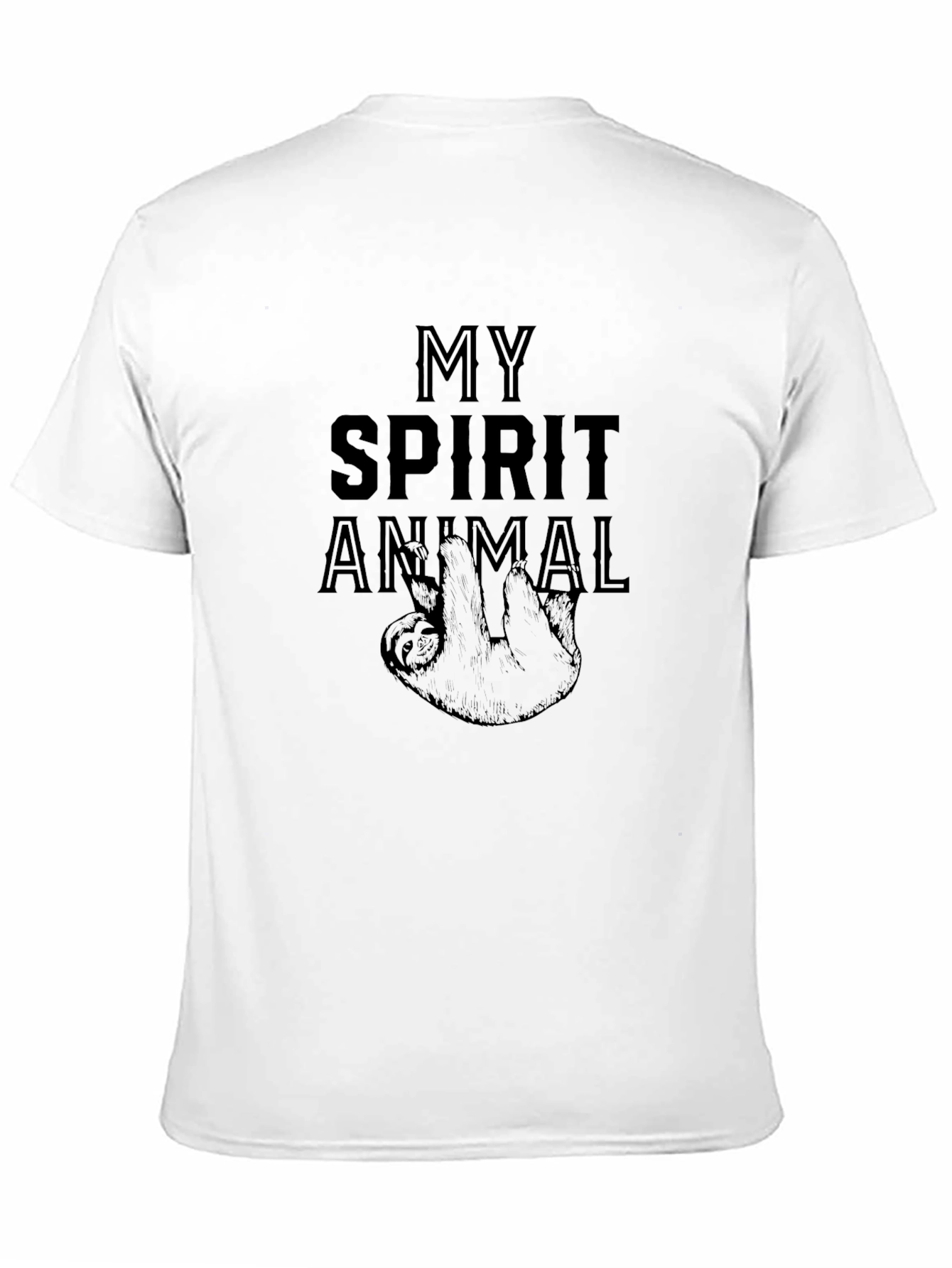 Black My Spirit Animal Sloth Graphic T-Shirt view 11