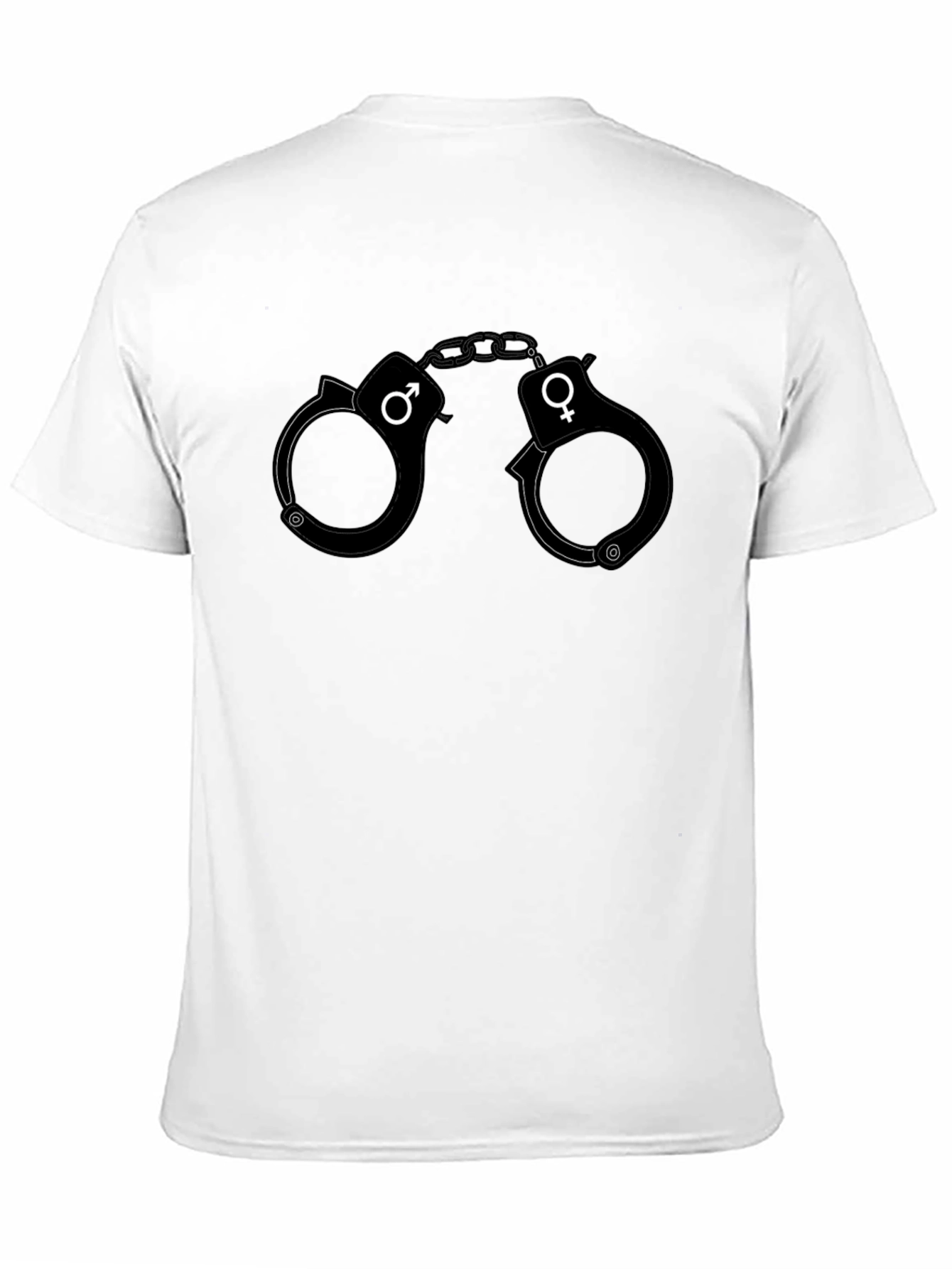 Black Handcuffs T-Shirt - Gender Symbol Design view 11