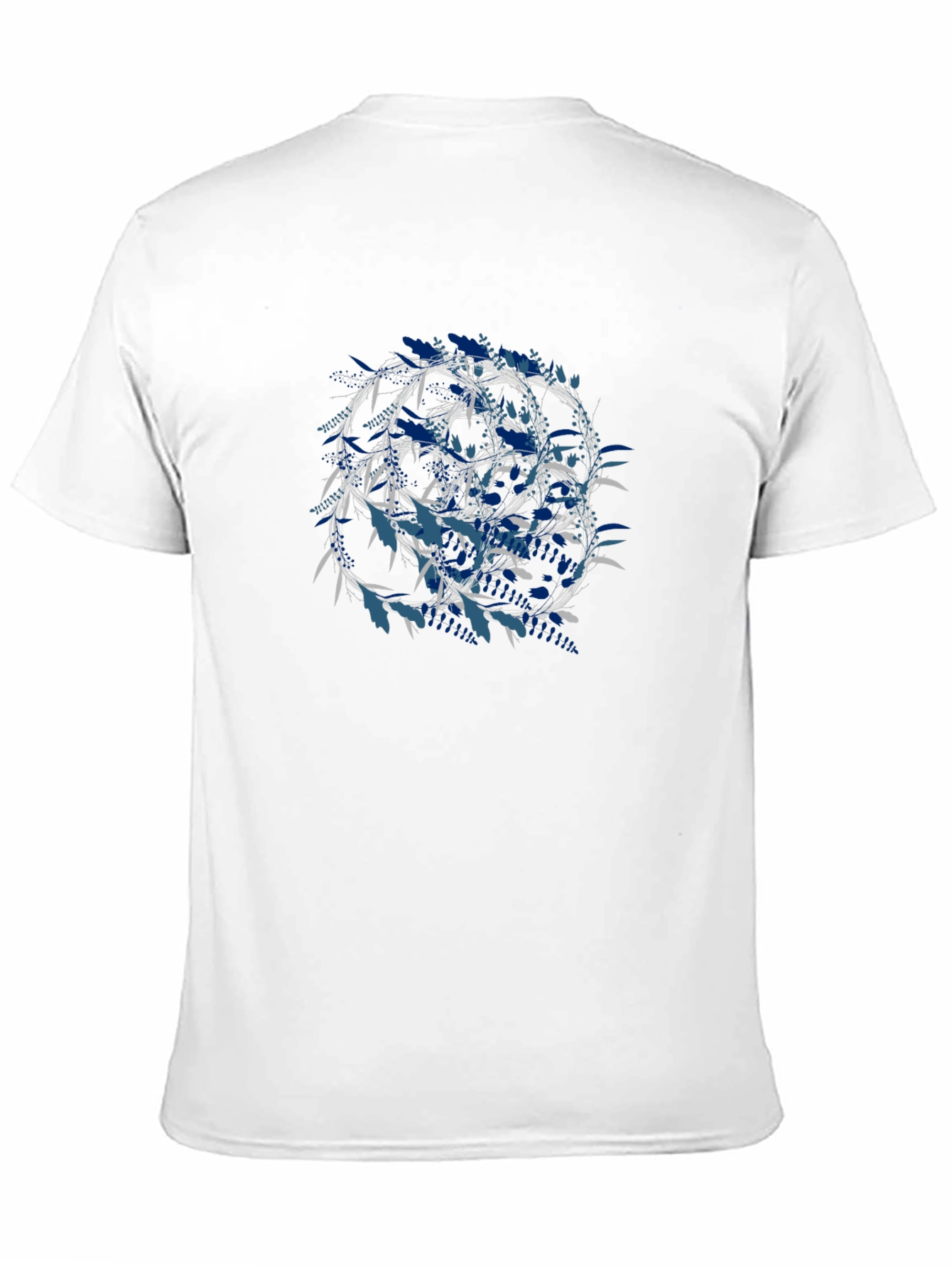 Black Geometric Circle Graphic Print Black T-Shirt view 11