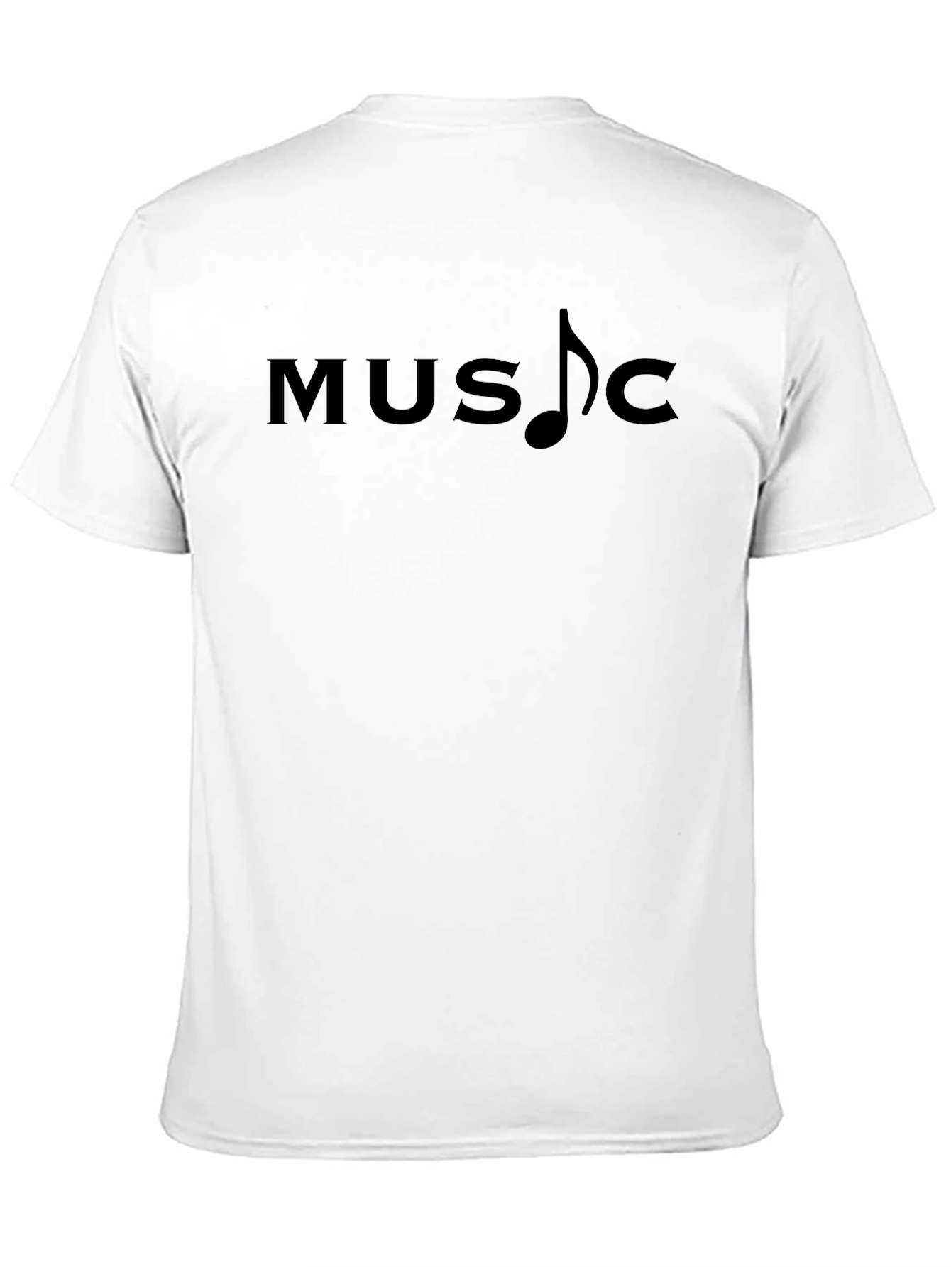 Black Music Note Graphic Tee - Soft Cotton Blend T-Shirt view 11