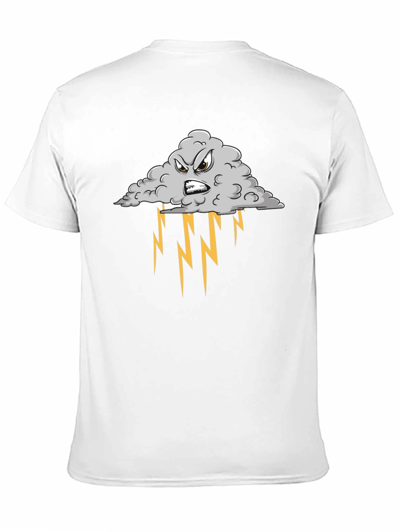 Black Storm Cloud Graphic Tee - Black Cotton T-Shirt view 11