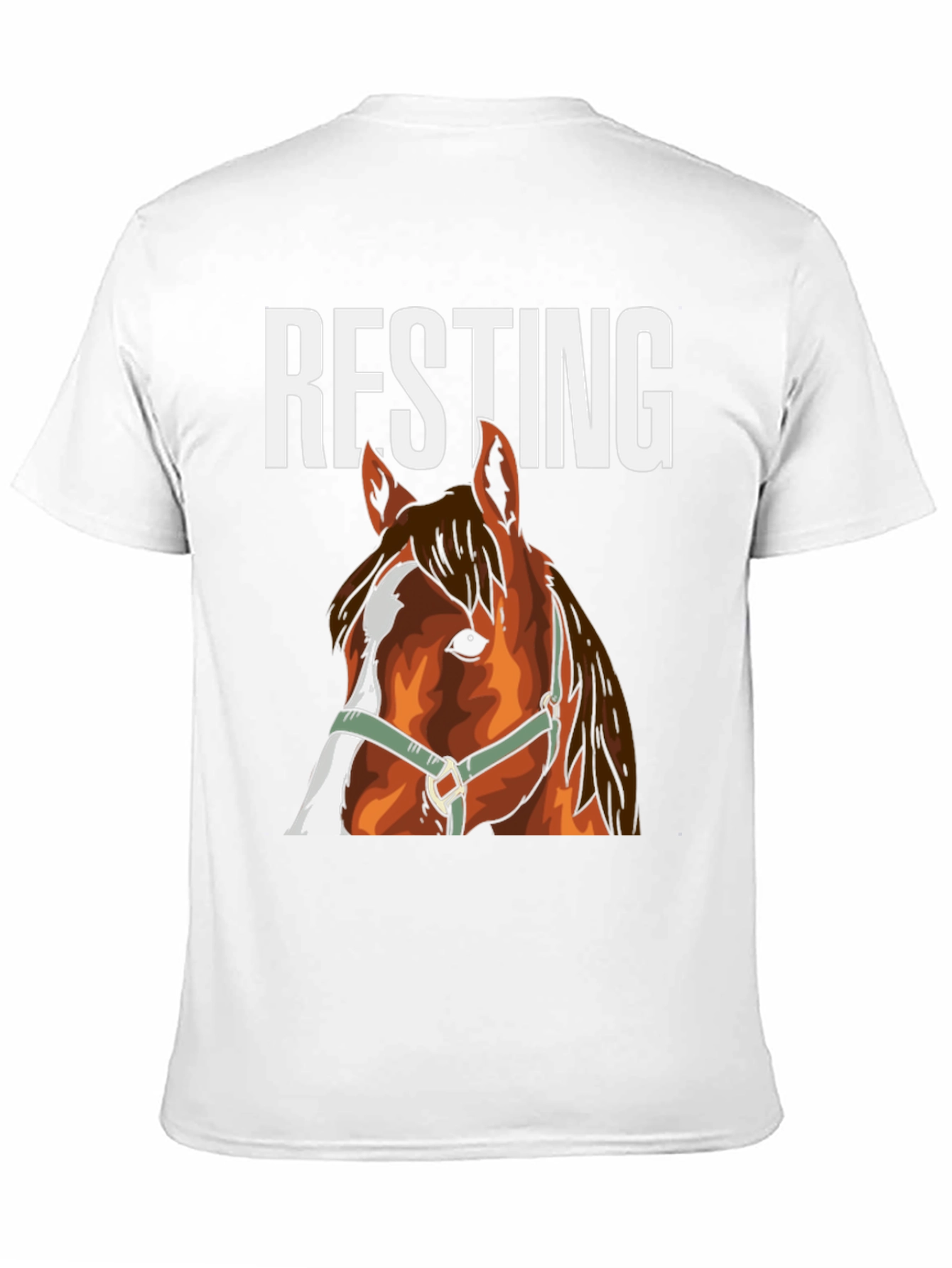 Black Resting Horse Face Graphic Tee view 11