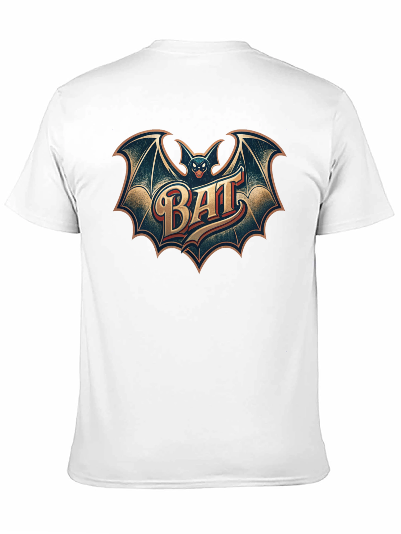 Black Vintage Bat Graphic Tee - Classic Cool Style view 11