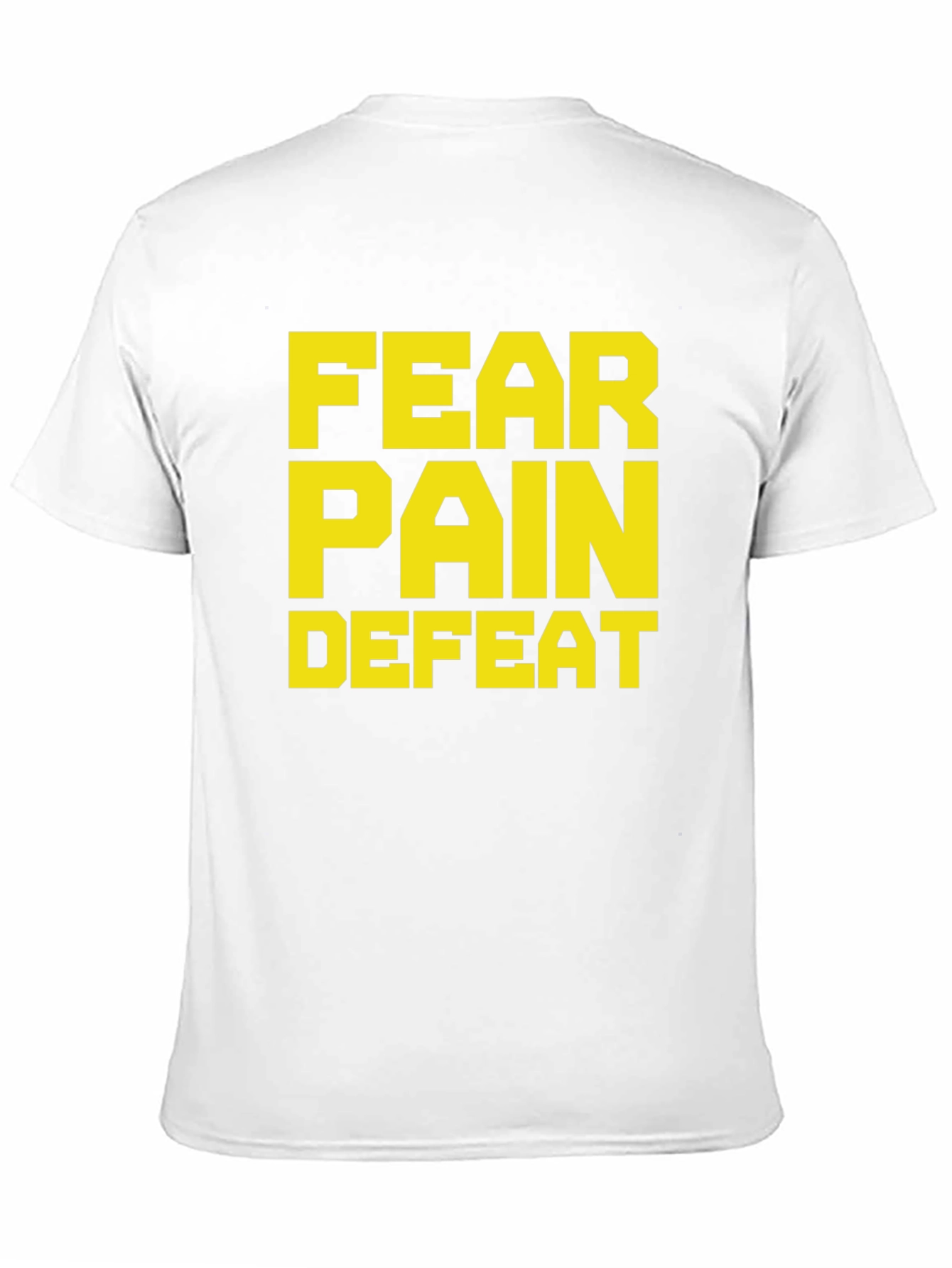 Black Fear Pain Defeat Graphic Tee - Black view 11