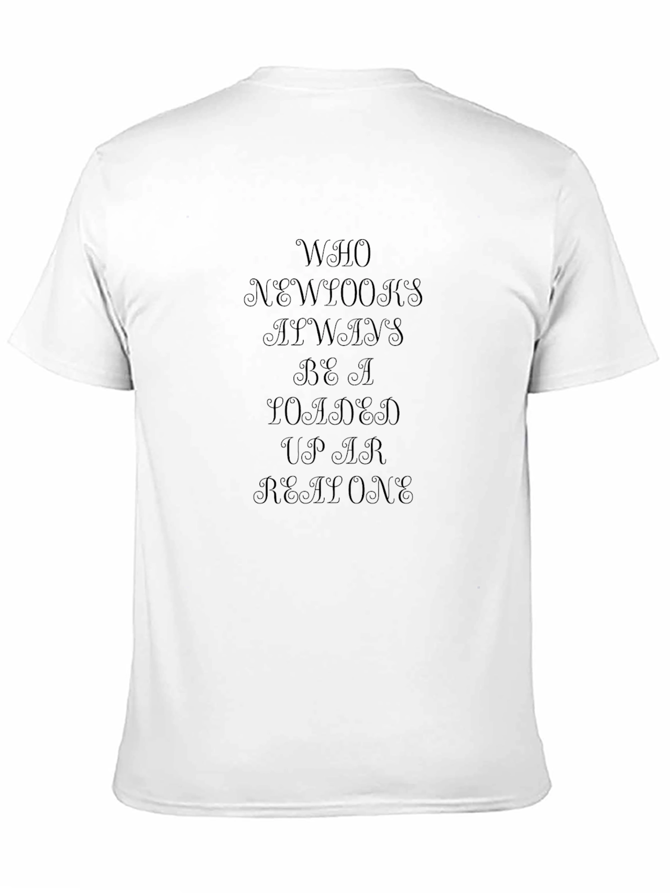 Black Black T-Shirt with Text Graphic view 11