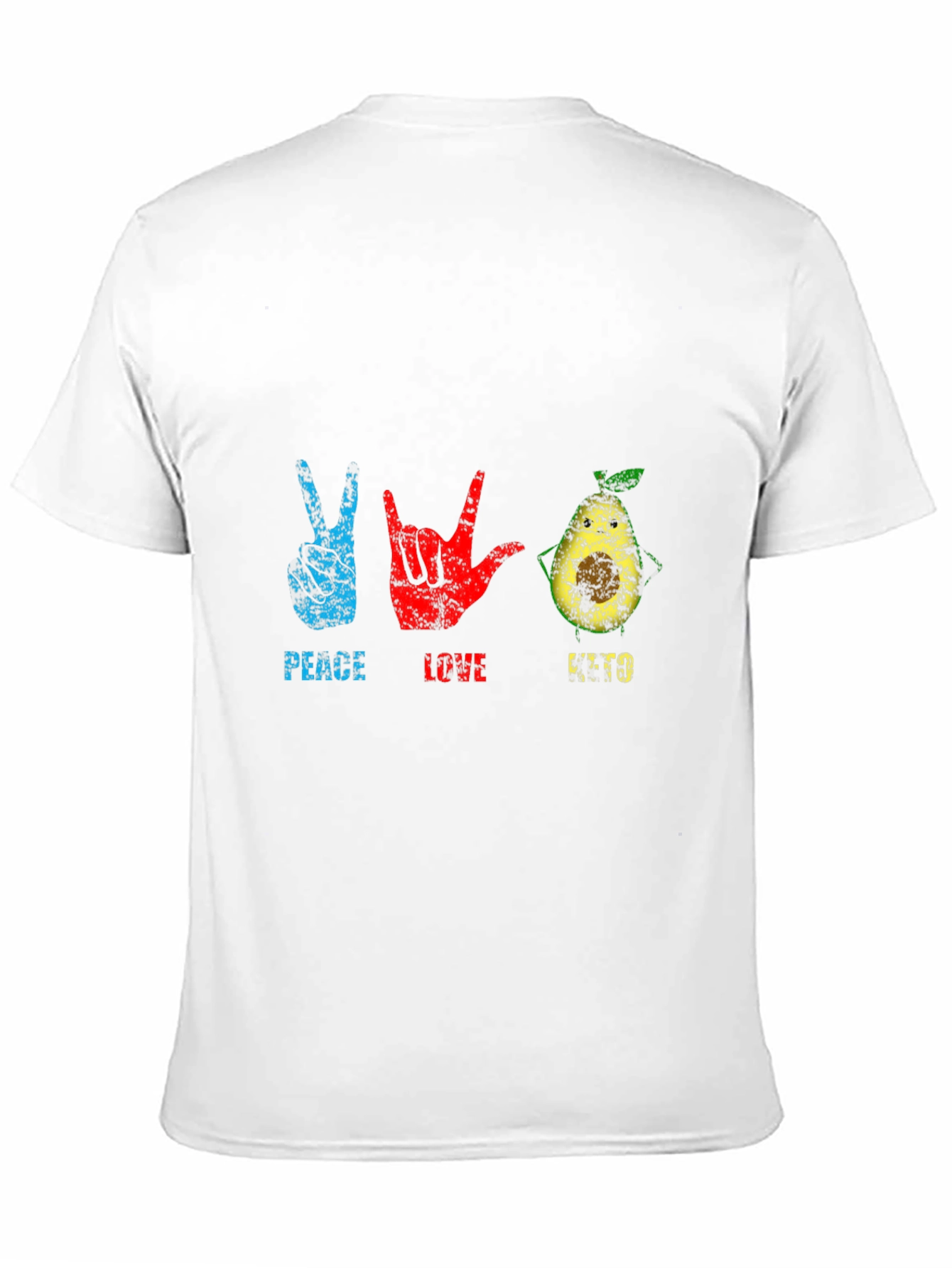 Black Peace Love Guac T-Shirt view 11