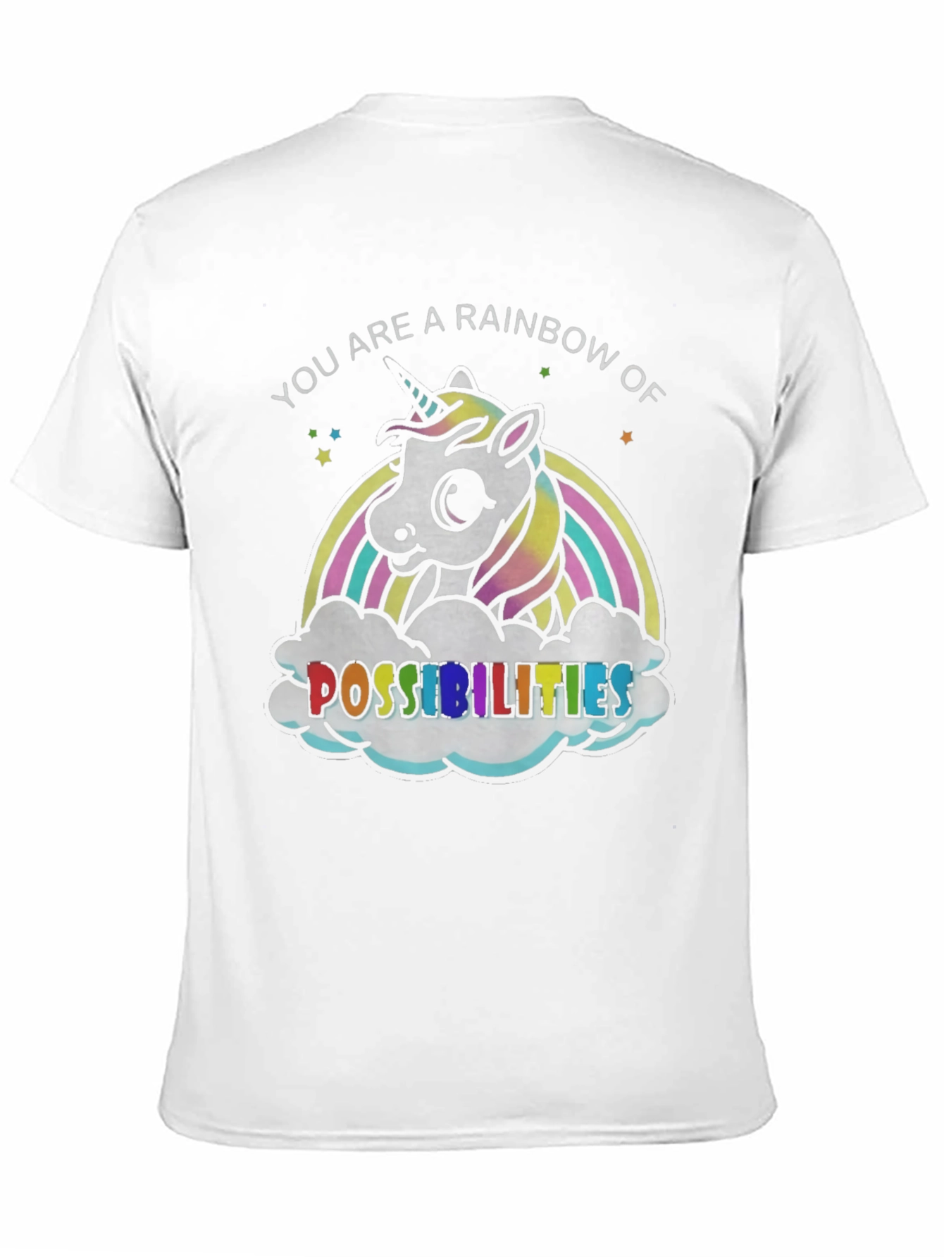 Black Rainbow Unicorn Possibilities Graphic Tee view 11