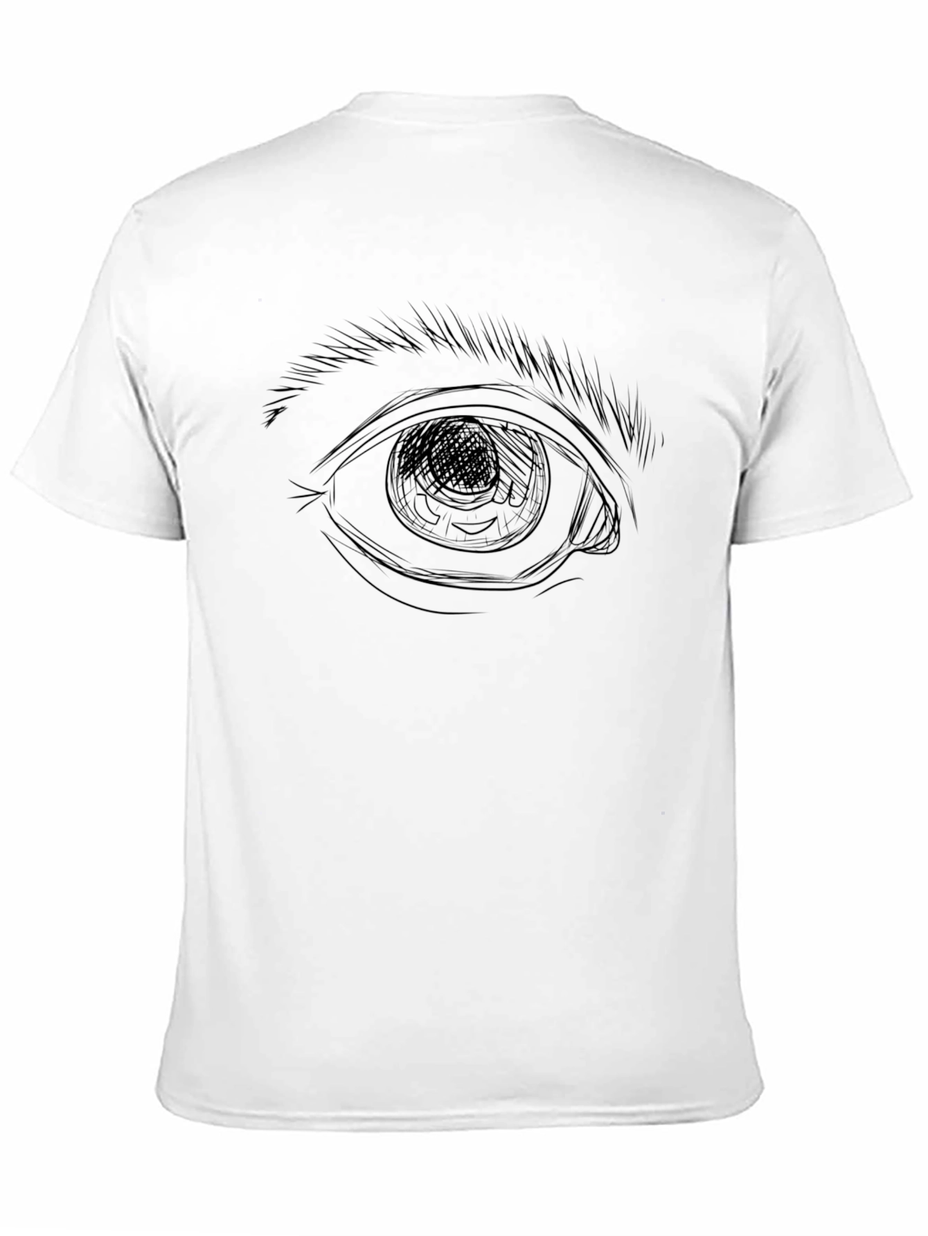 Black Eye Sketch Black T-Shirt - Modern Graphic Tee view 11