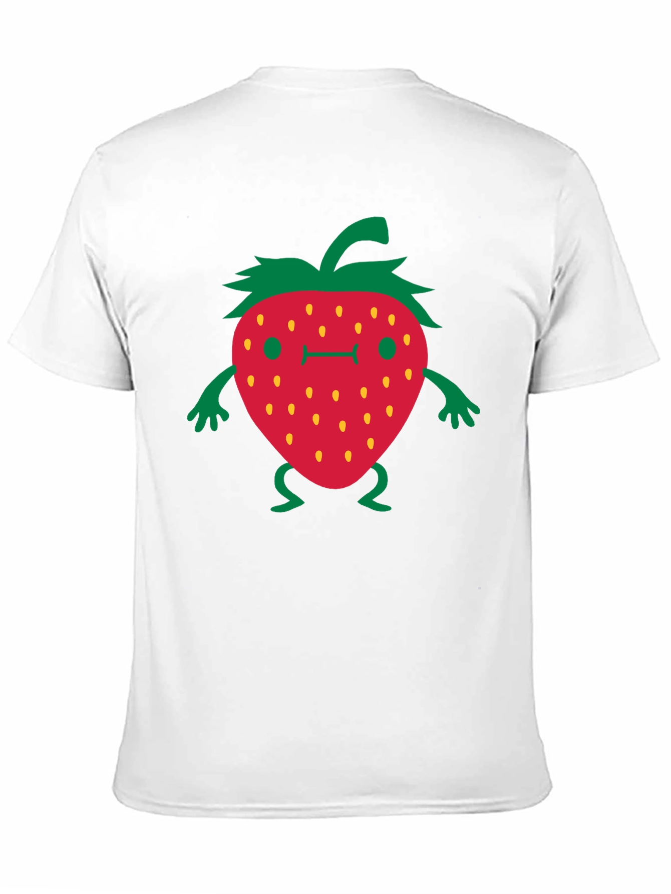 Black Funny Strawberry Cartoon Black T-Shirt view 11