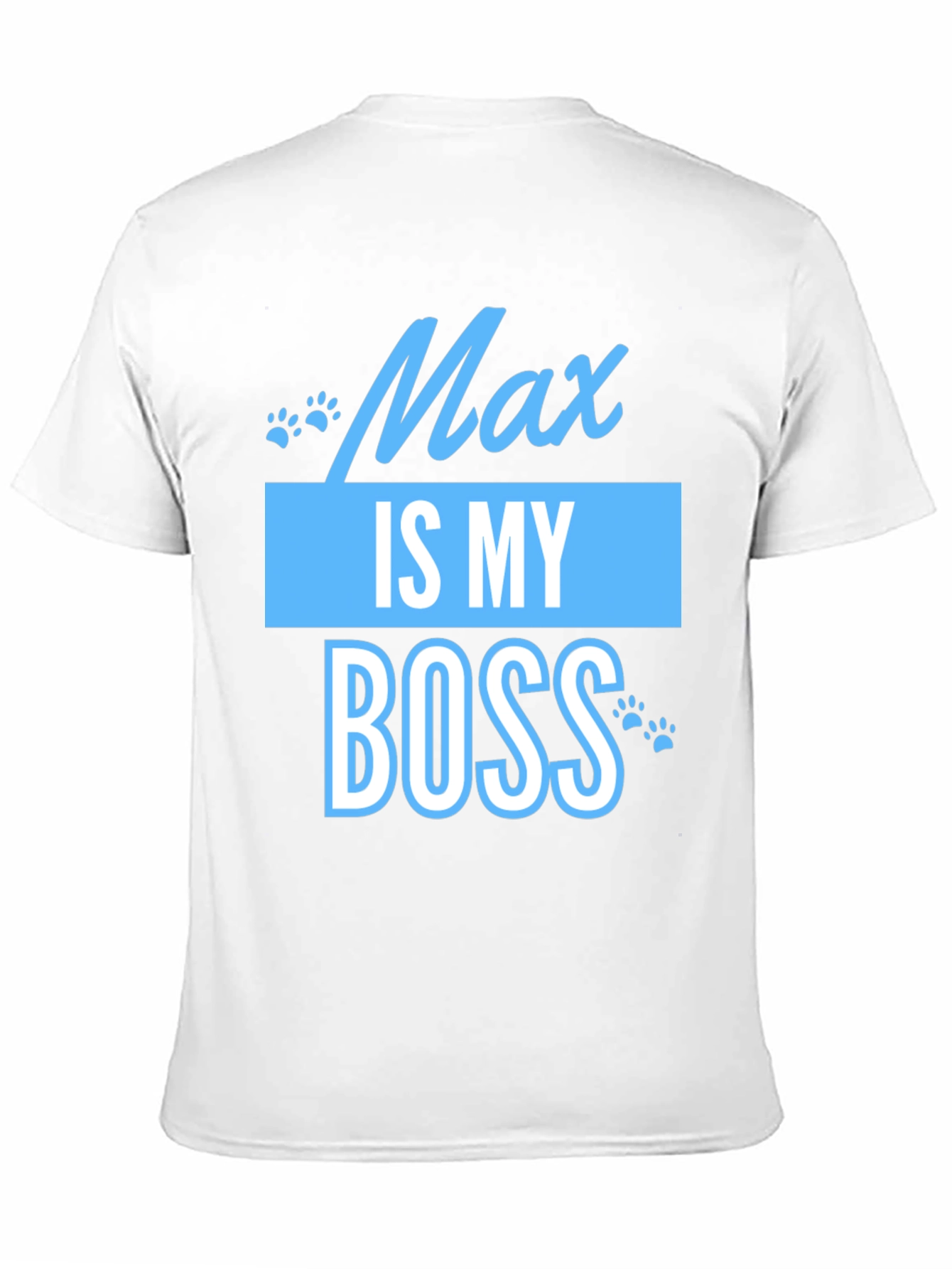 Black Max Is My Boss Funny Pet T-Shirt view 11