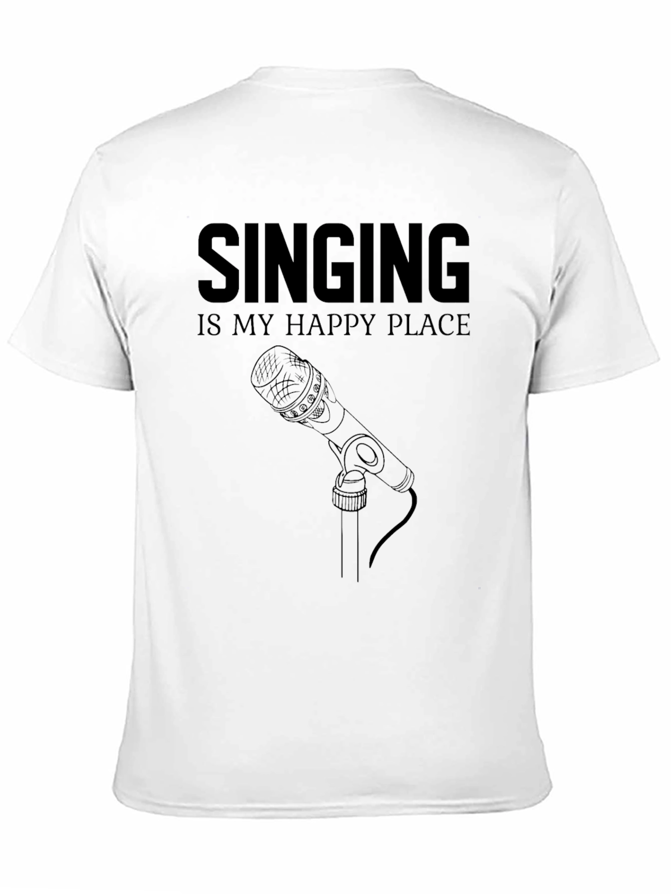 Black Singing is My Happy Place Graphic T-Shirt view 11