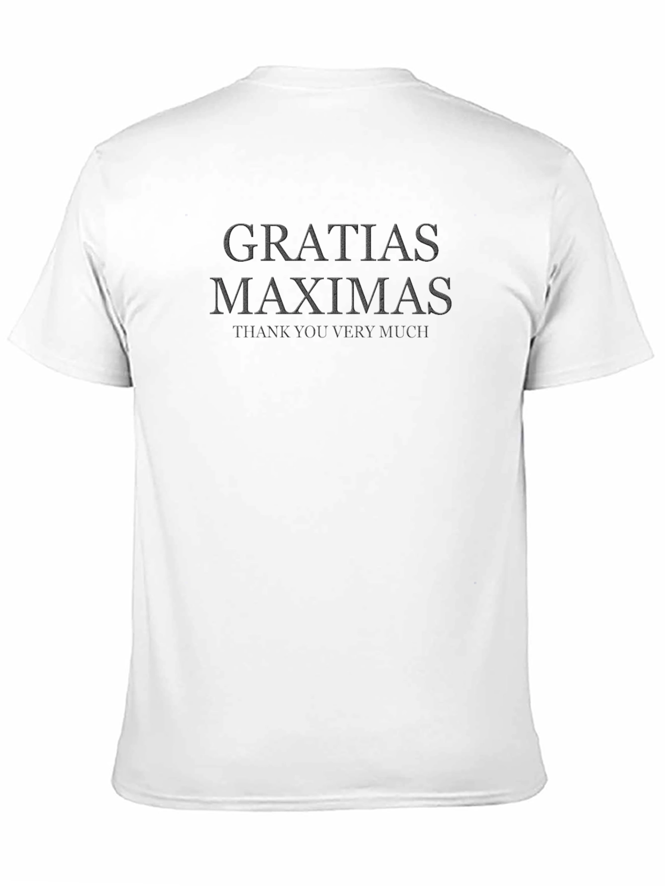 Black Gratias Maximas Black T-Shirt - Thank You Very Much Tee view 11