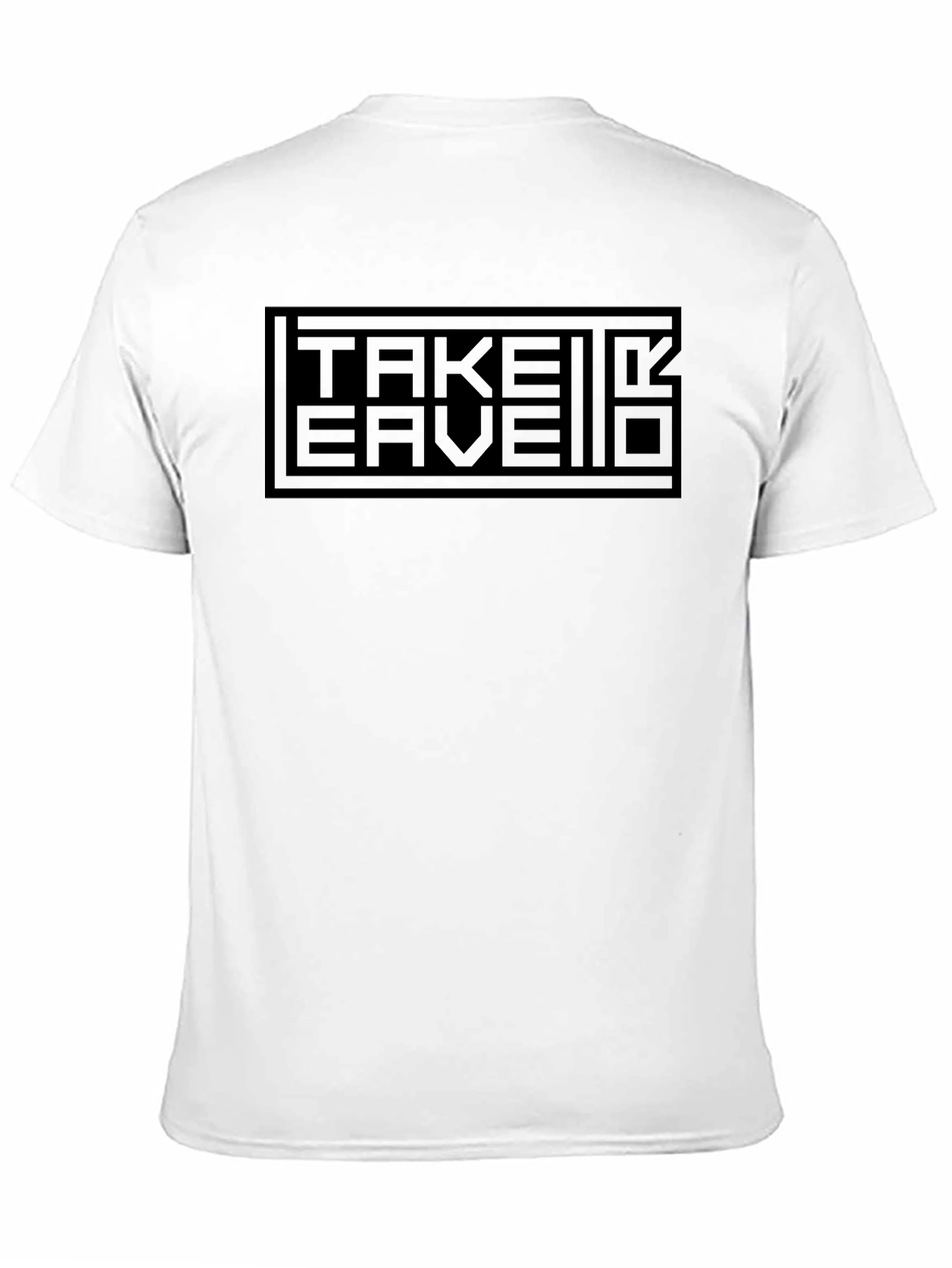 Black Take Leave T-Shirt - Black Crew Neck view 11