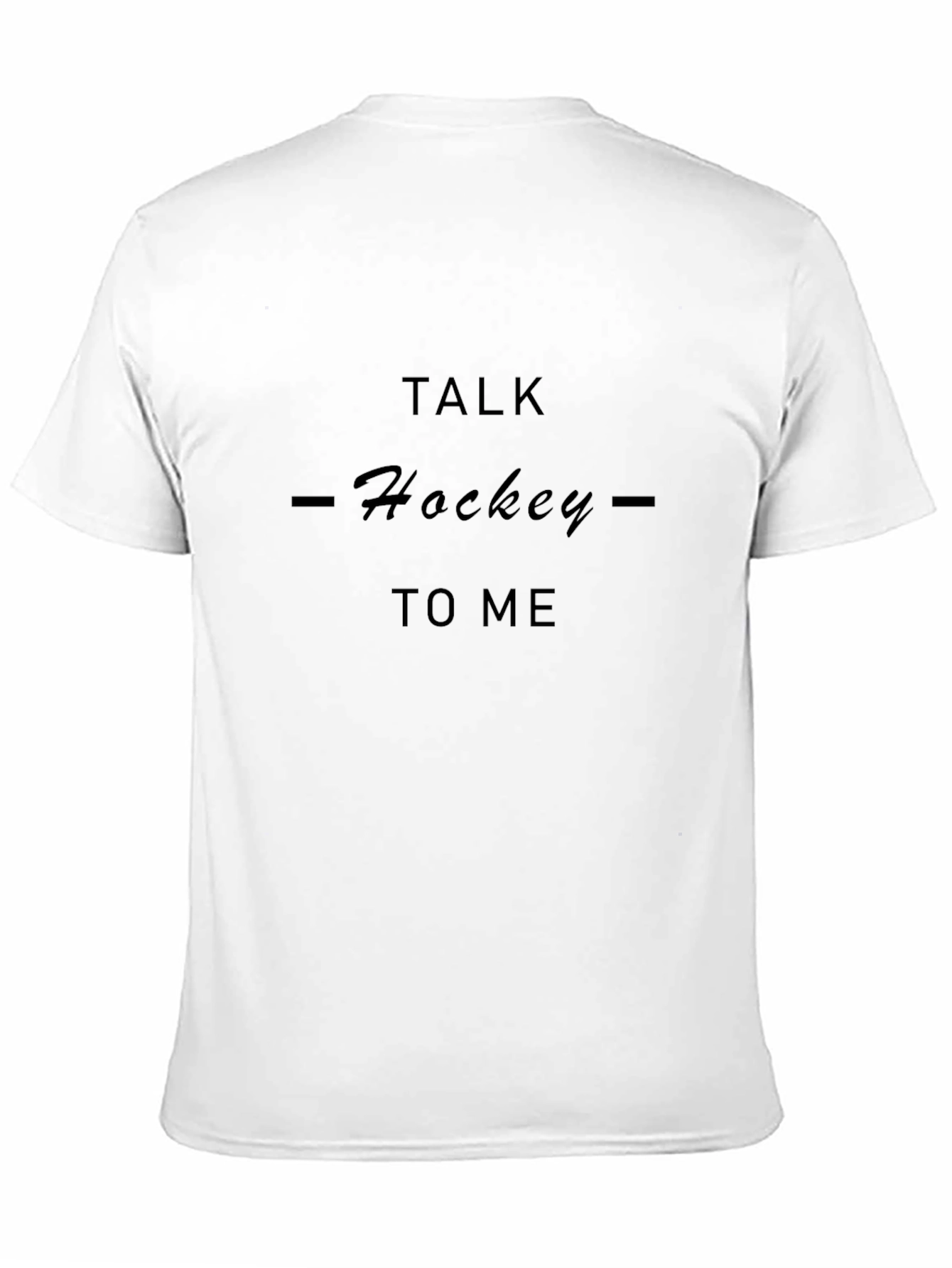 Black Talk Hockey To Me T-Shirt view 11