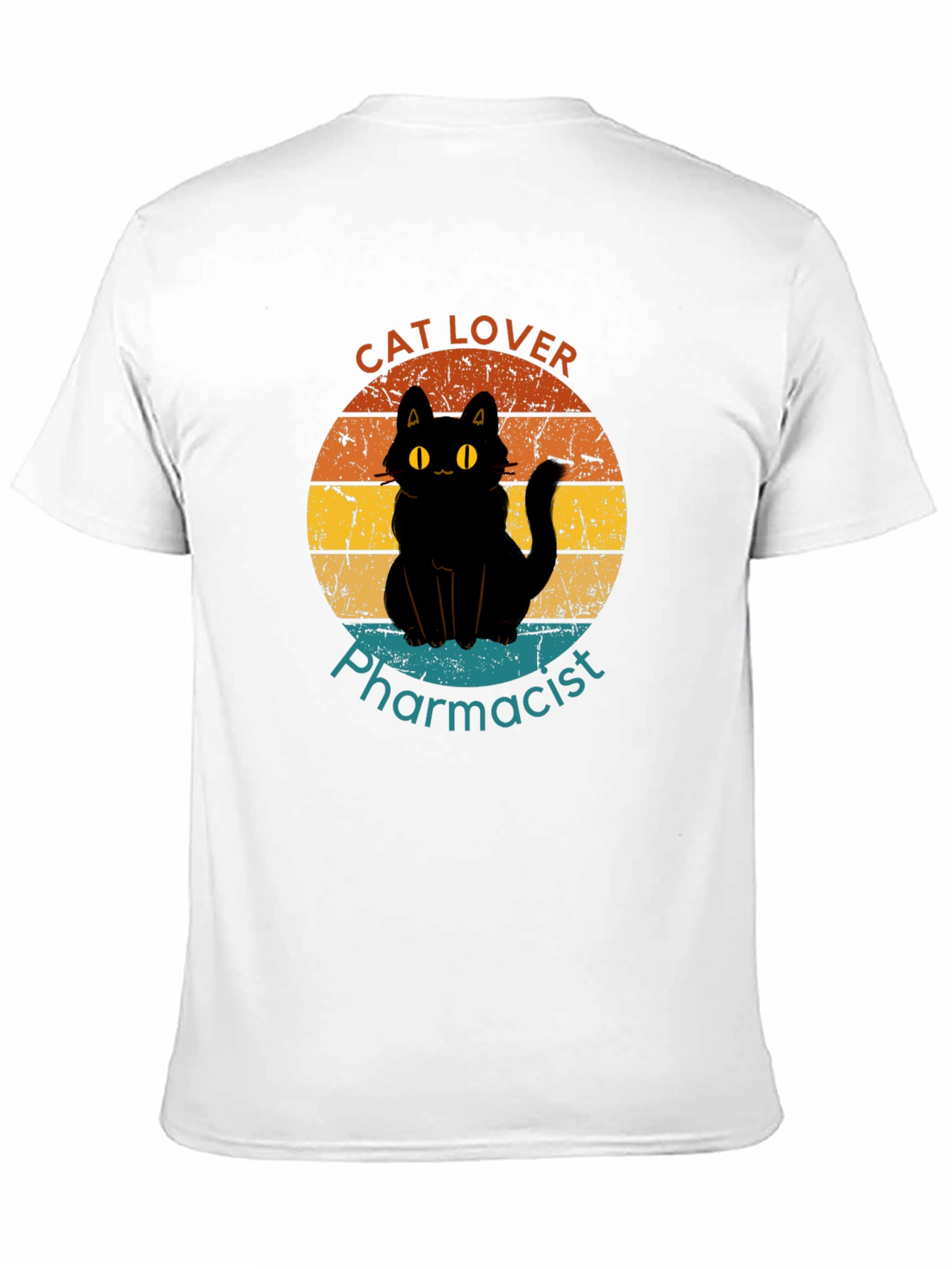Black Cat Lover Pharmacist T-Shirt view 11