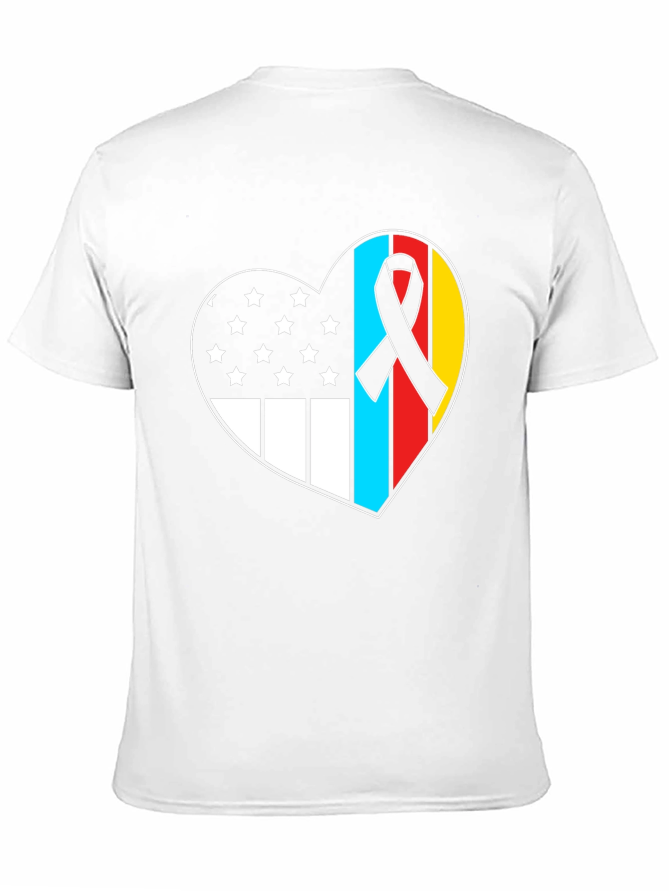 Black Heart Flag Patriotic T-Shirt view 11