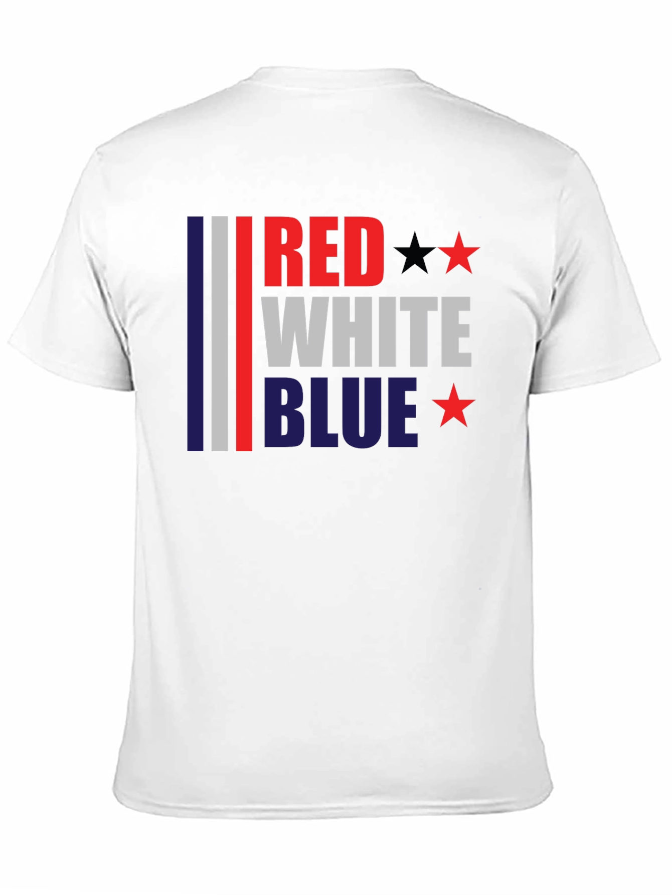 Black Red White Blue Patriotic T-Shirt view 11
