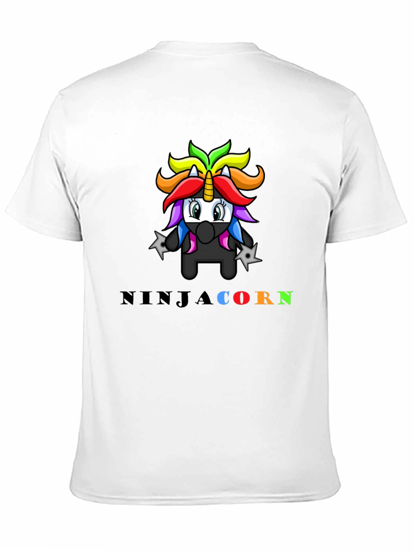 Black Ninja Unicorn Graphic T-Shirt view 11