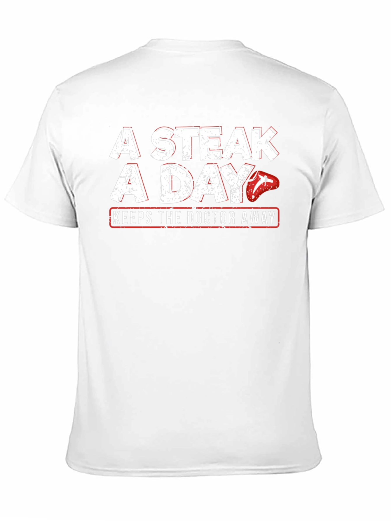 Black A Steak a Day T-Shirt - Funny Meat Lover Tee view 11