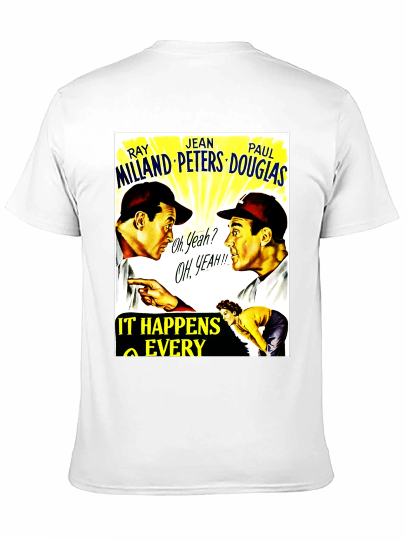 Black It Happens Every Spring Movie Poster T-Shirt view 11